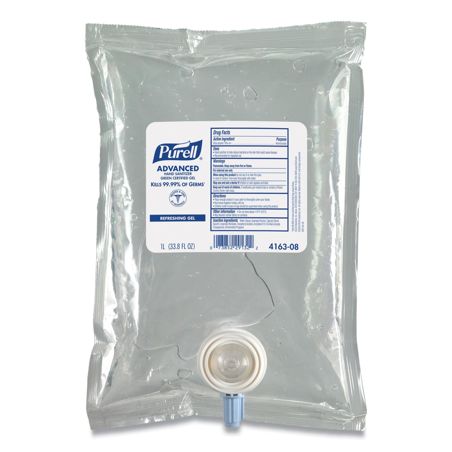 Advanced Hand Sanitizer Green Certified Gel | 1L
