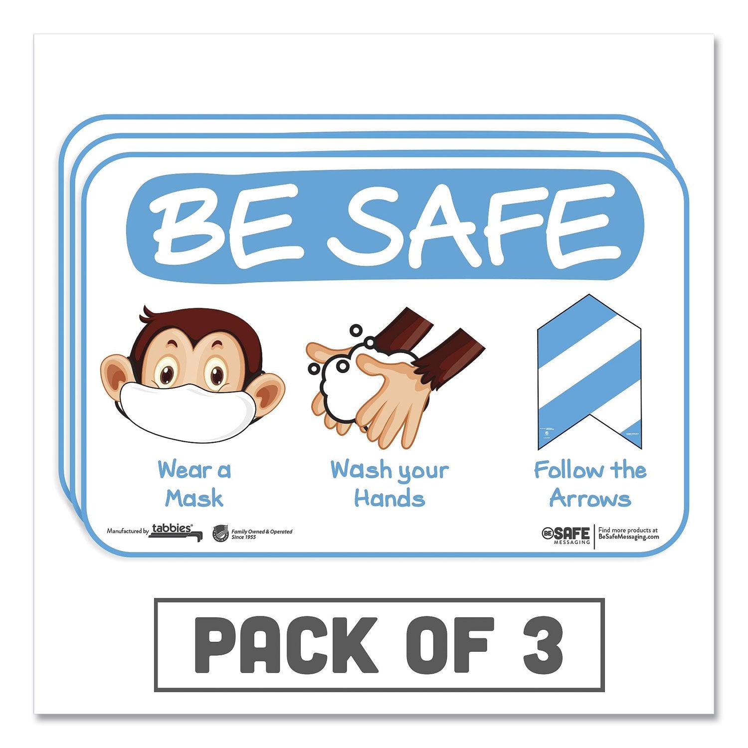 BeSafe Education Wall Signs | Tabbies® 3-Pack