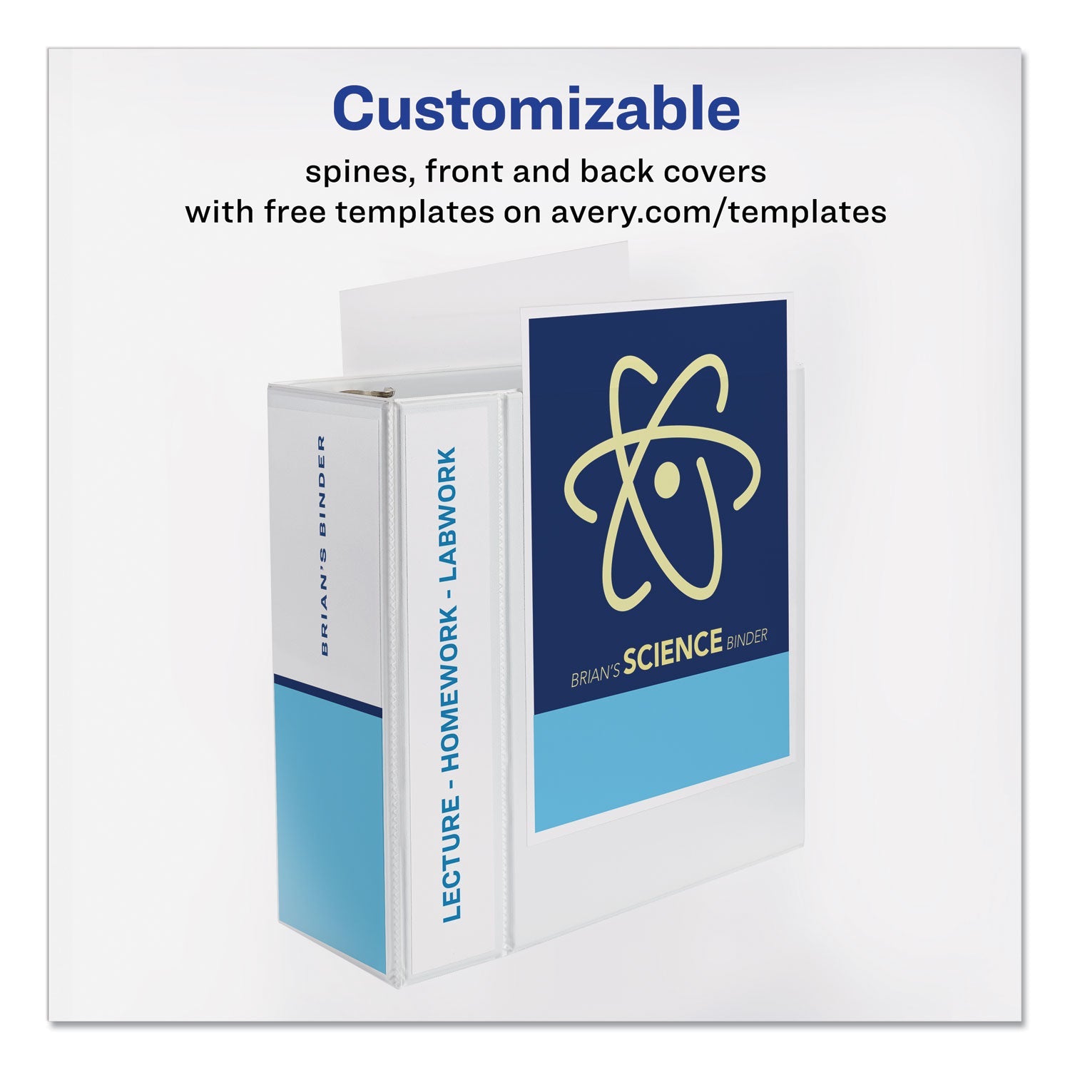 Avery® Durable View Binder With Durahinge And Ezd Rings, 3 Rings, 5" Capacity, 11 X 8.5, White, (9901)