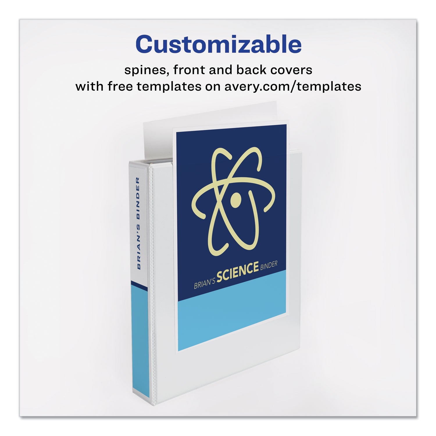 Avery® Durable View Binder With Durahinge And Slant Rings, 3 Rings, 1.5" Capacity, 11 X 8.5, White