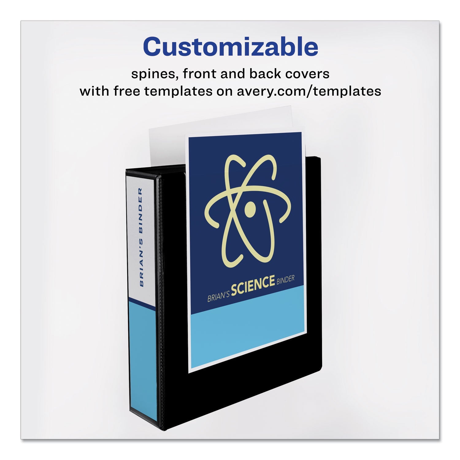 Avery® Durable View Binder With Durahinge And Slant Rings, 3 Rings, 2" Capacity, 11 X 8.5, Black