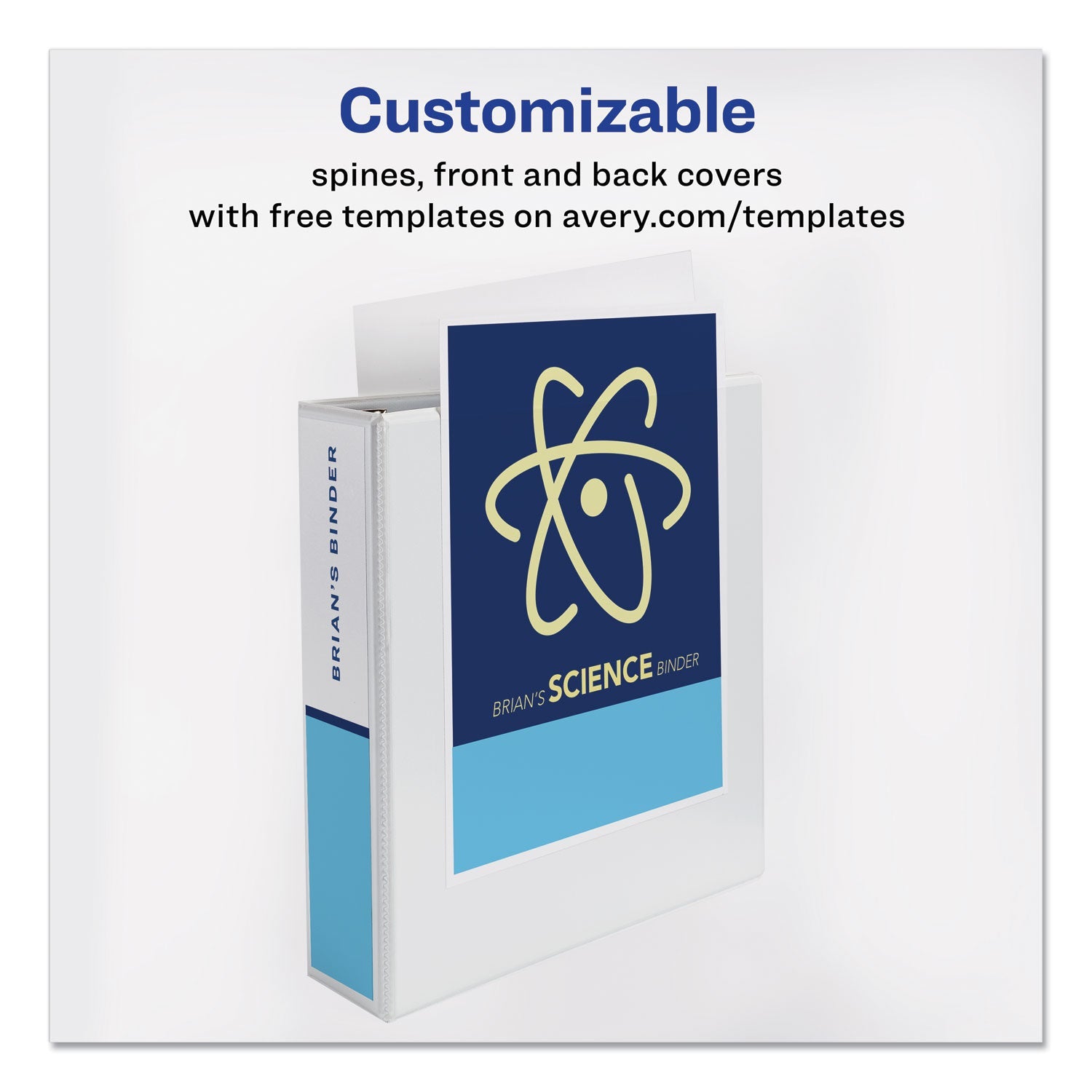 Avery® Durable View Binder With Durahinge And Slant Rings, 3 Rings, 2" Capacity, 11 X 8.5, White