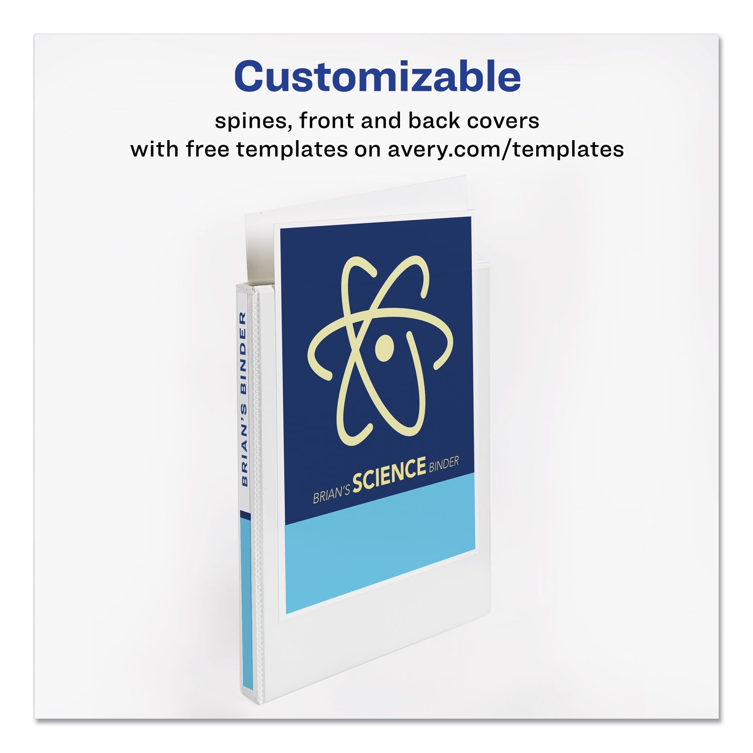 Avery® Durable View Binder With Durahinge And Slant Rings, 3 Rings, 0.5" Capacity, 11 X 8.5, White