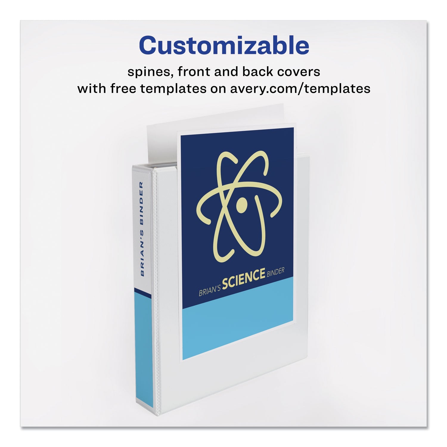 Avery® Durable View Binder With Durahinge And Slant Rings, 3 Rings, 1.5" Capacity, 11 X 8.5, White, 4/pack