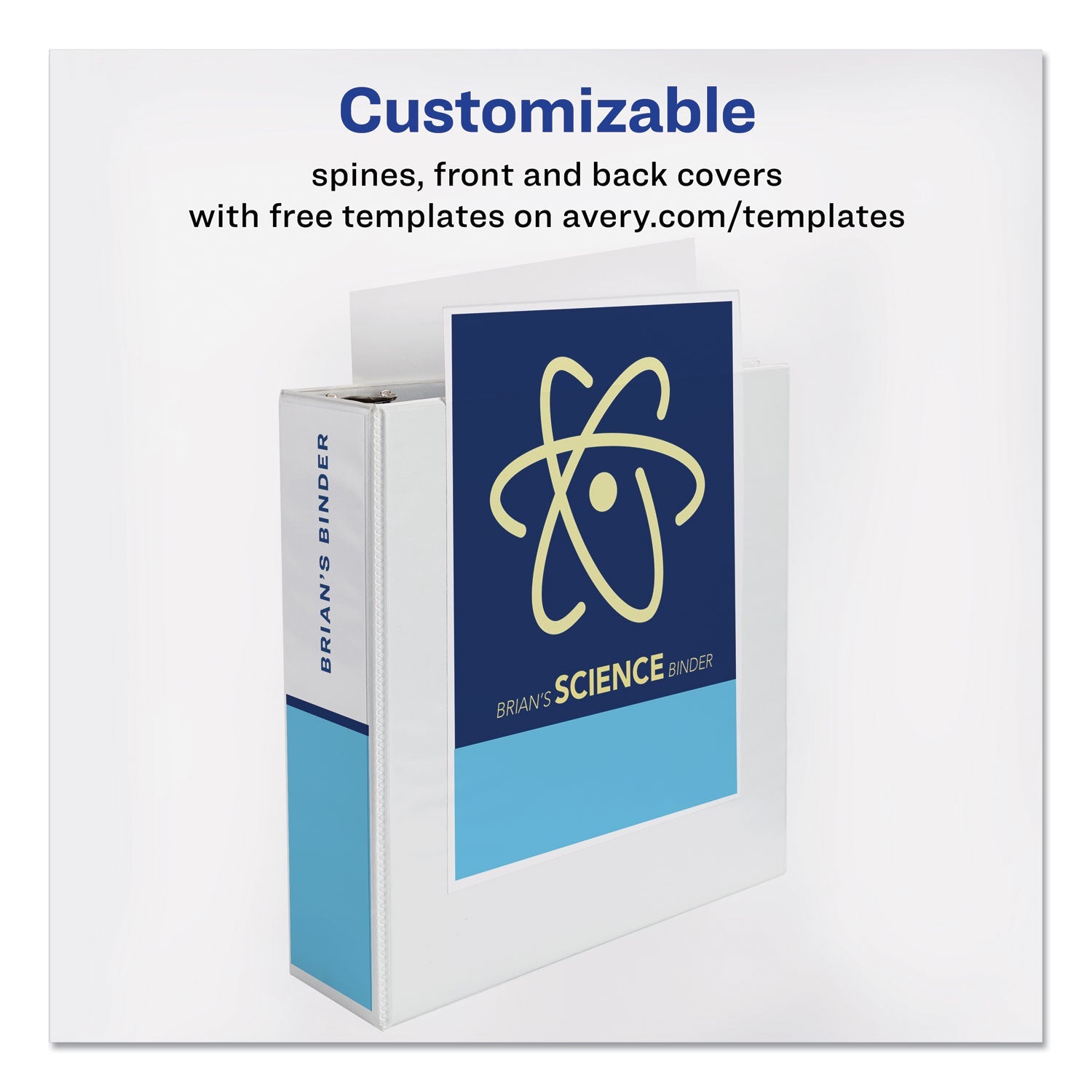 Avery® Durable View Binder With Durahinge And Slant Rings, 3 Rings, 3" Capacity, 11 X 8.5, White, 4/pack