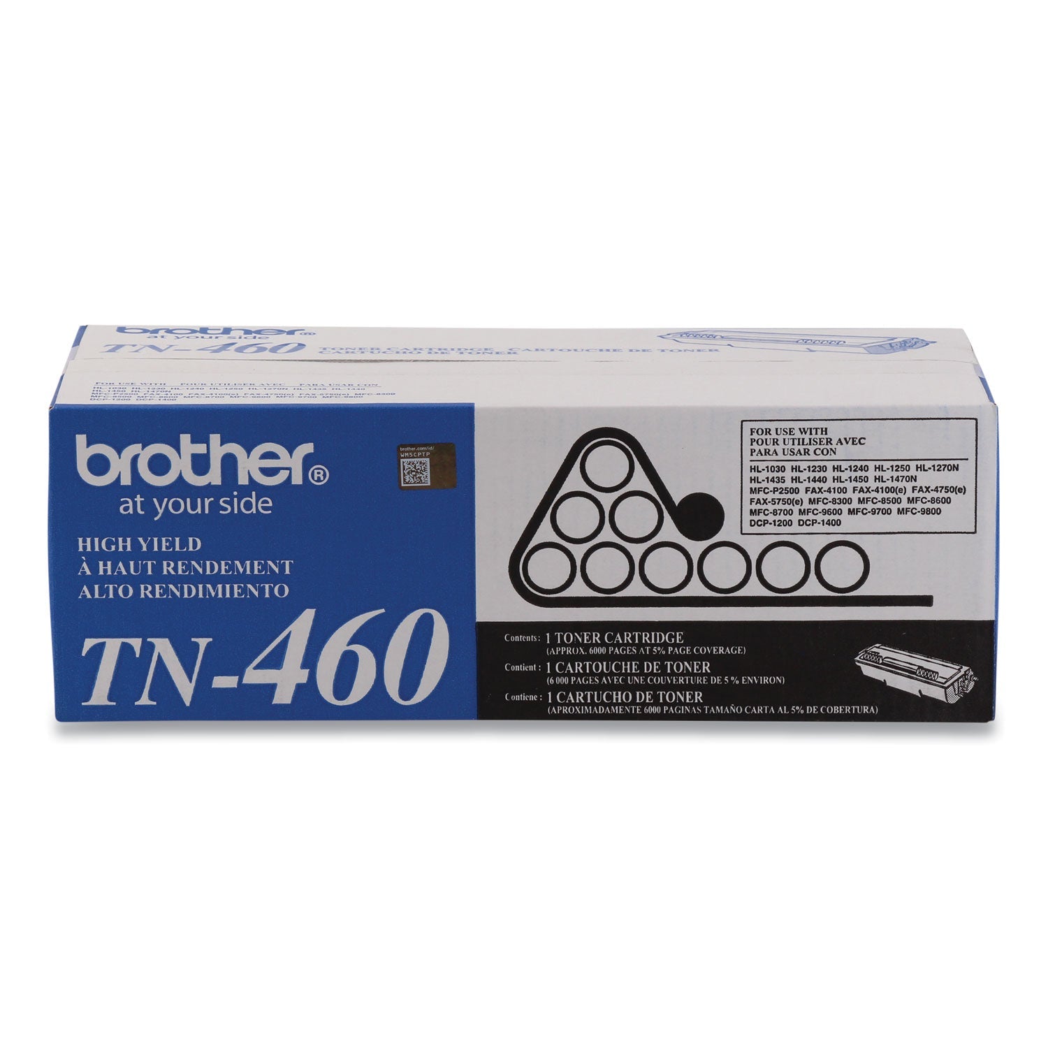 Brother Tn460 High-Yield Toner, 6,000 Page-Yield, Black