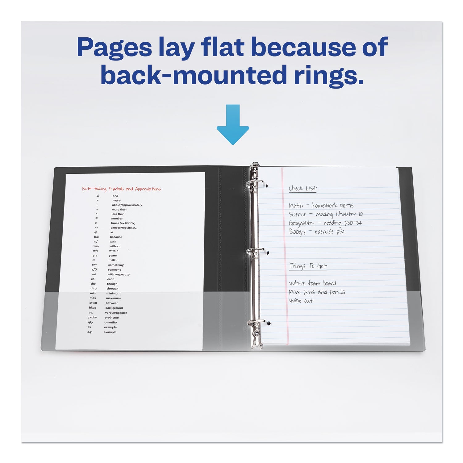 Avery® Durable Non-View Binder With Durahinge And Slant Rings, 3 Rings, 1" Capacity, 11 X 8.5, Black