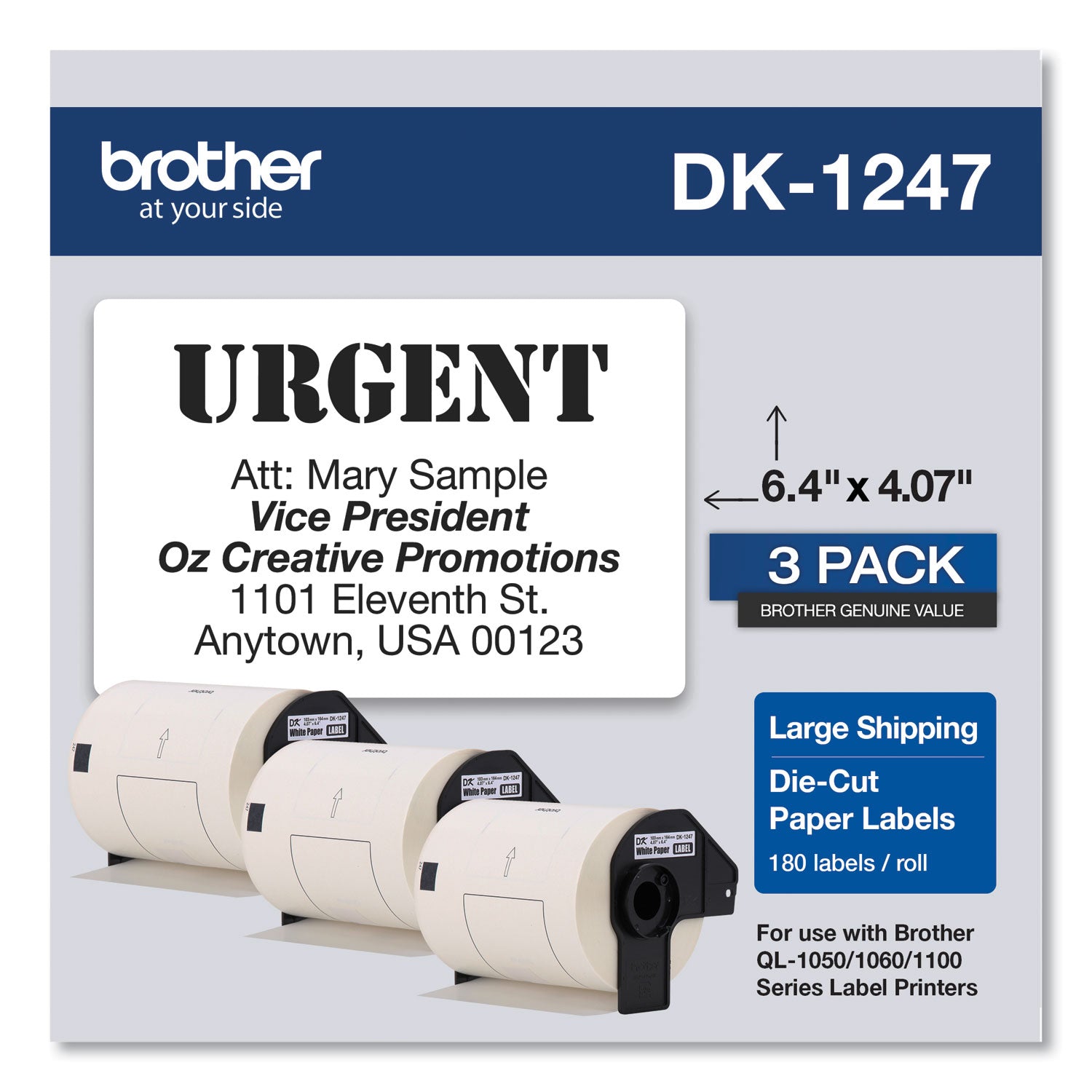 Die-Cut Shipping Labels | 4.07x6.4 | 540/Pack