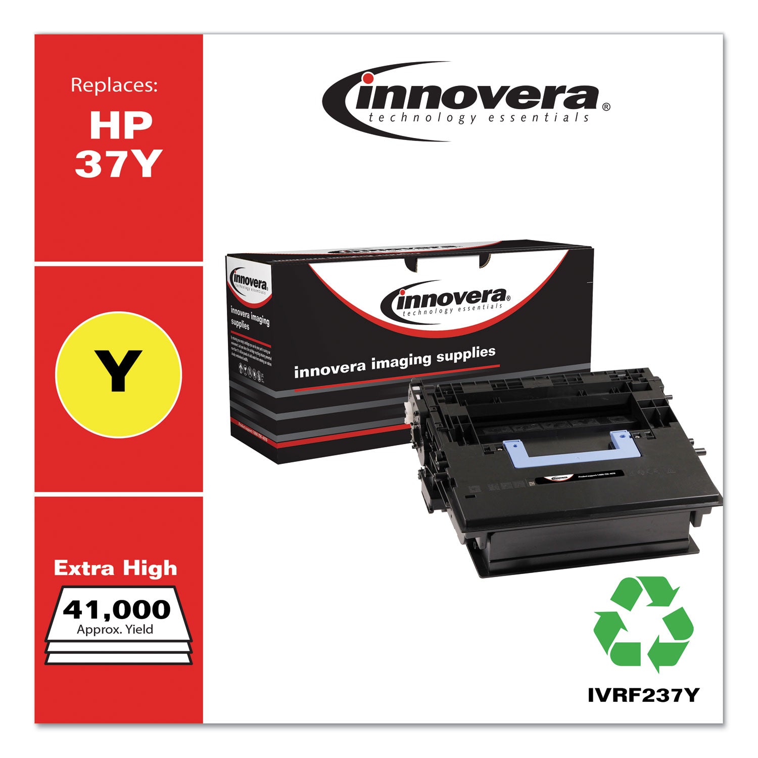 Innovera® Remanufactured Black Extra High-Yield Toner, Replacement for 37Y (CF237Y), 41,000 Page-Yield - Bloom Skins