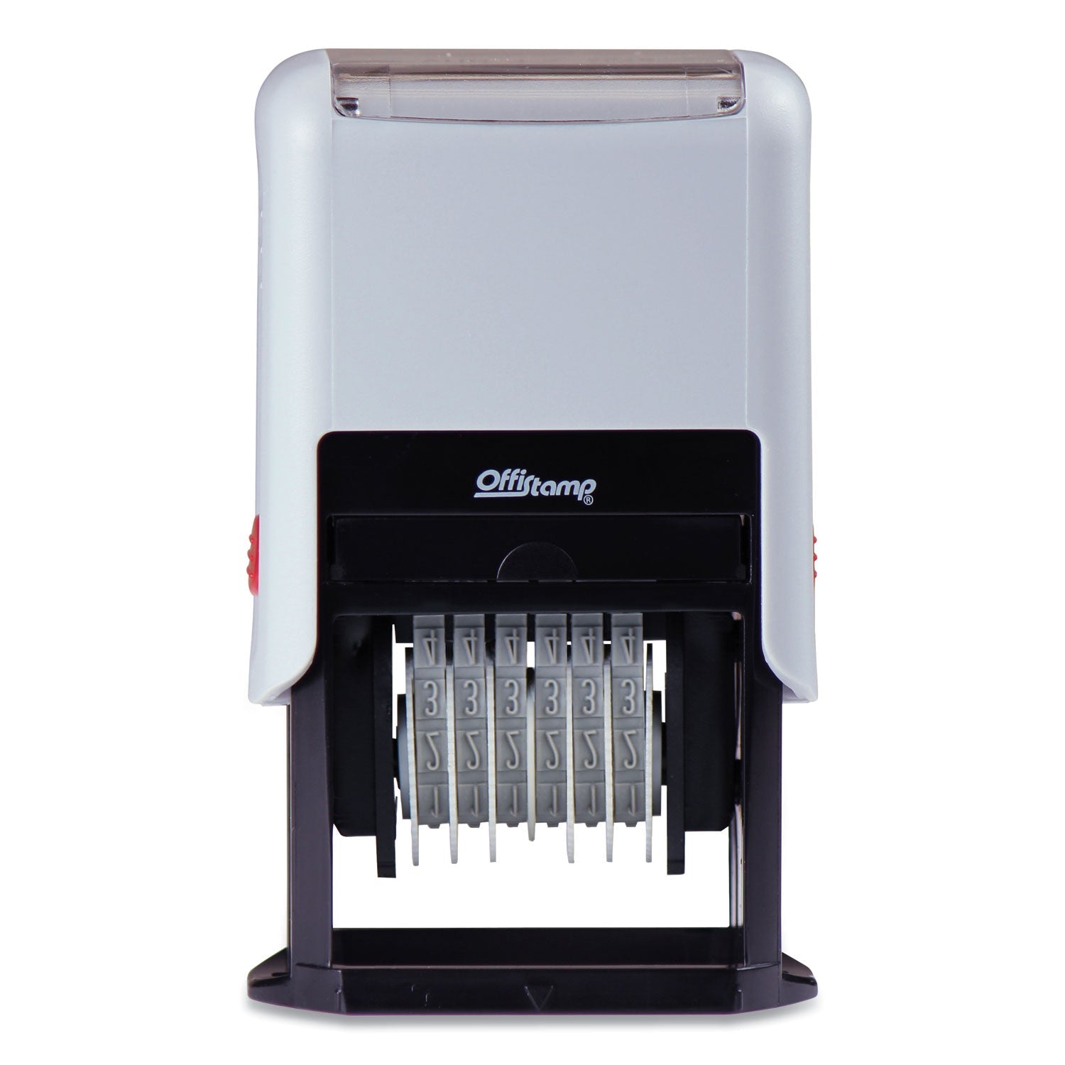 Offistamp® Numberer, Pre-Inked/re-Inkable, 6 Bands, 1.88 X 0.25, Black