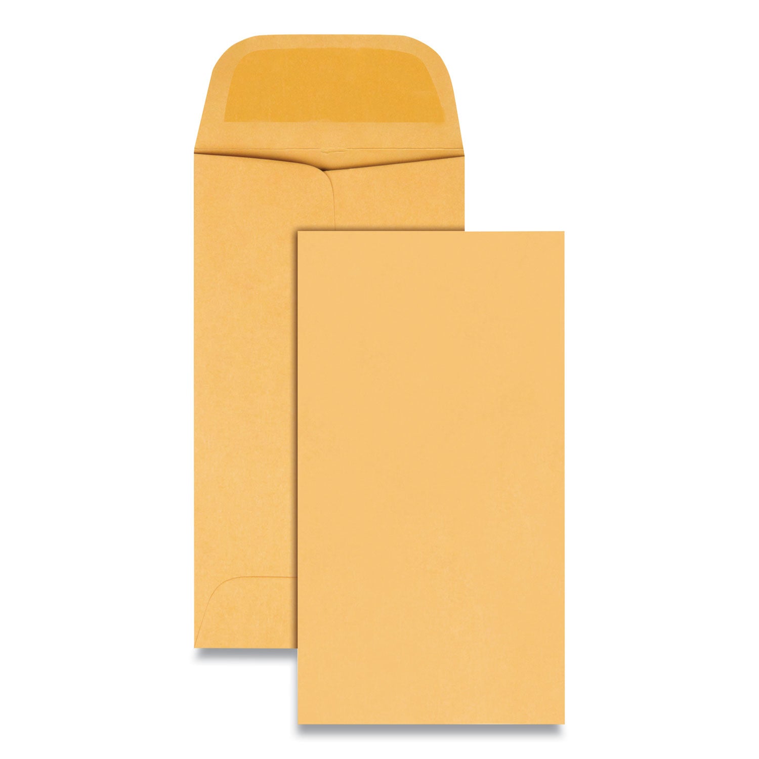 Quality Park™ Kraft Coin And Small Parts Envelope, #5, Square Flap, Gummed Closure, 2.88 X 5.25, Brown Kraft, 500/box