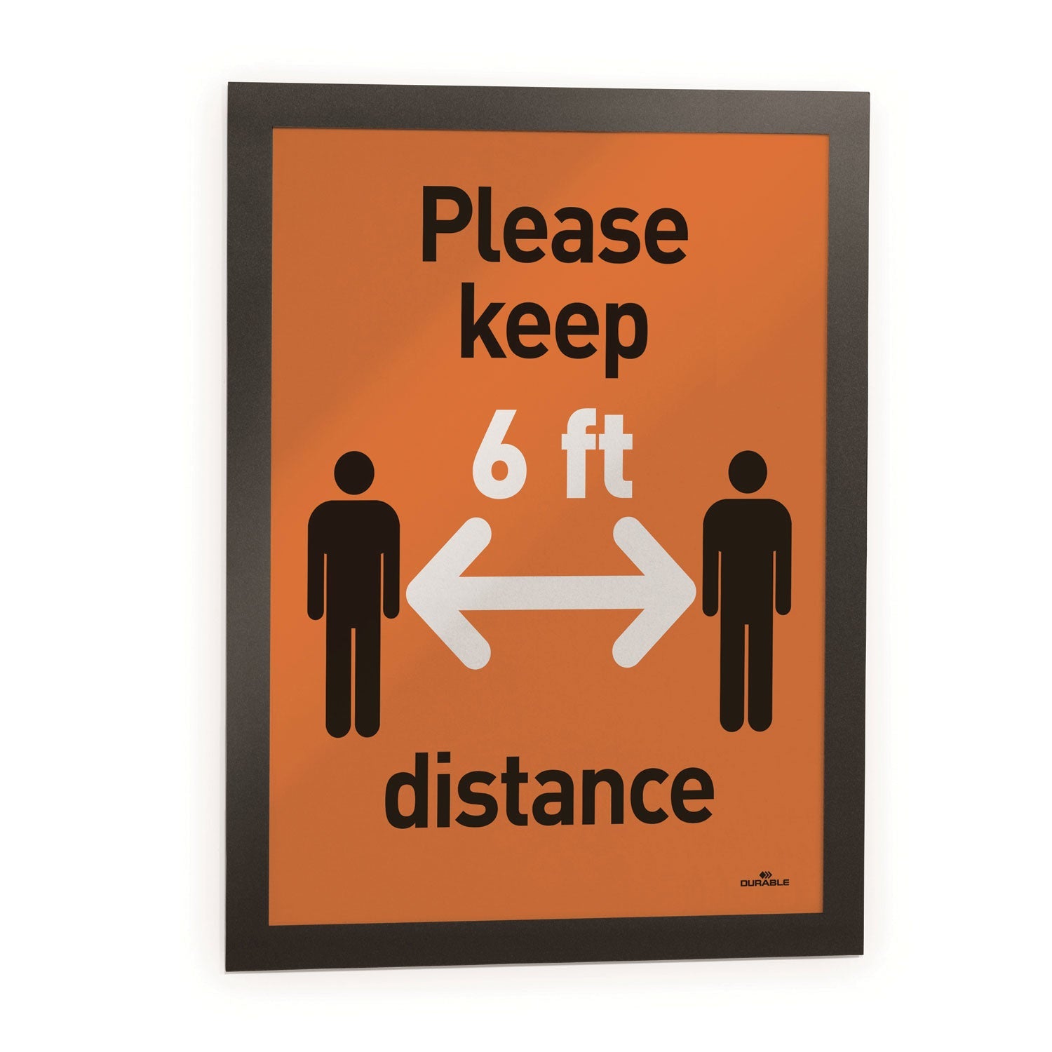 Durable® DURAFRAME Sign Holder, 8.5 x 11, Black Frame, 2/Pack