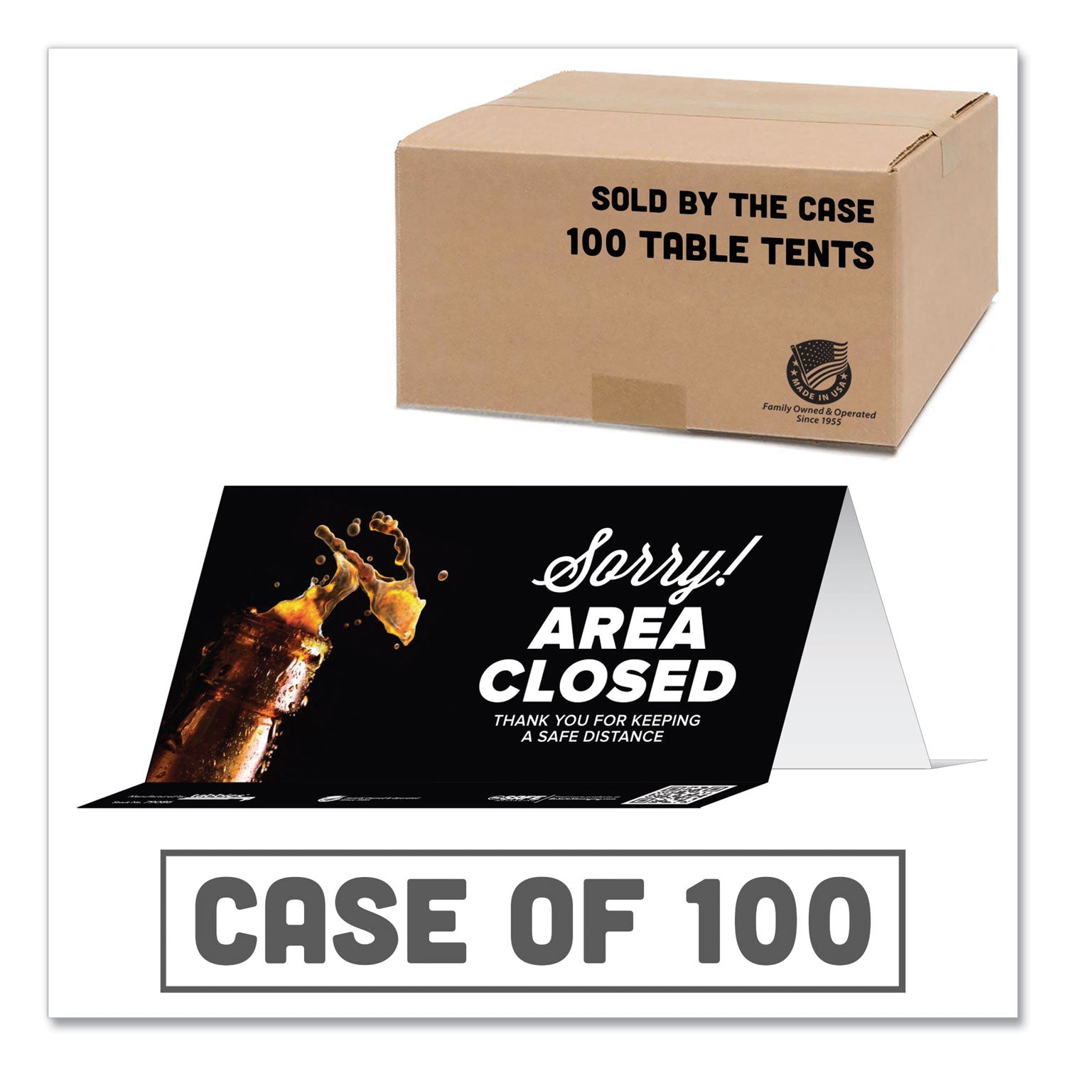 BeSafe Table Top Tent Card | Tabbies® 100/Ctn