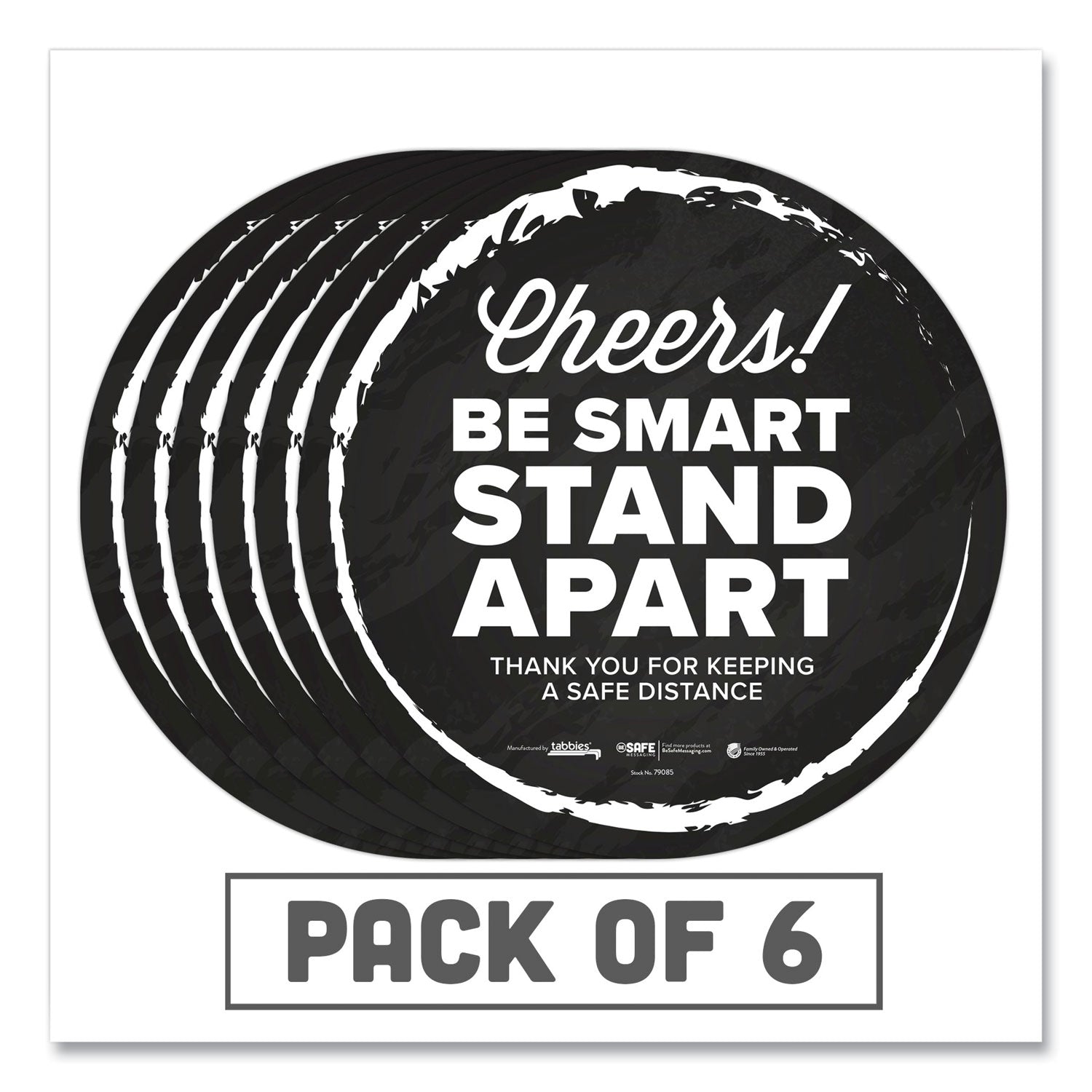 BeSafe Messaging Floor Decals | Tabbies® 6/Ct