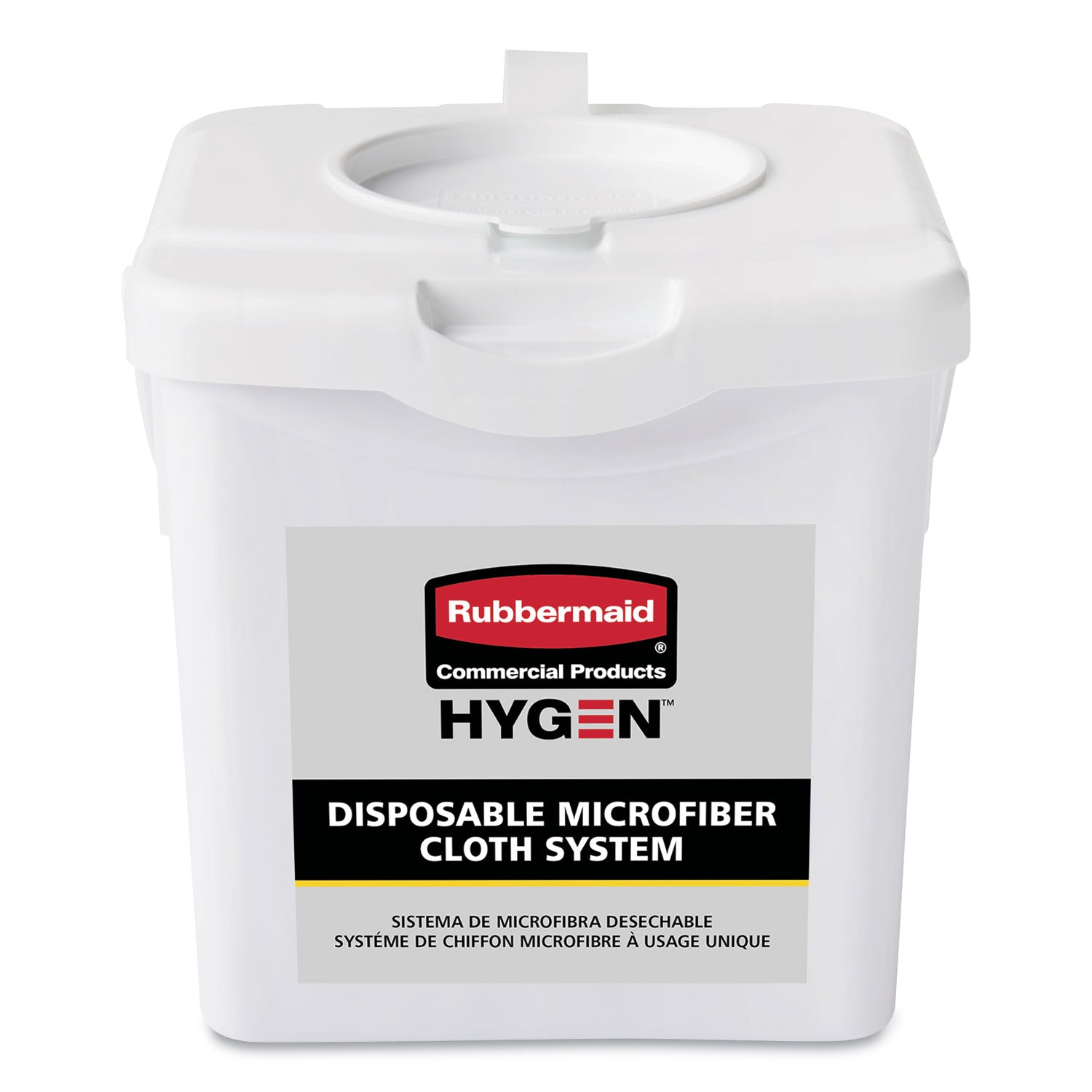 Rubbermaid® Commercial HYGEN™ Disposable Microfiber Charging Bucket, 7.92 X 7.75 X 7.44, White, 4/carton