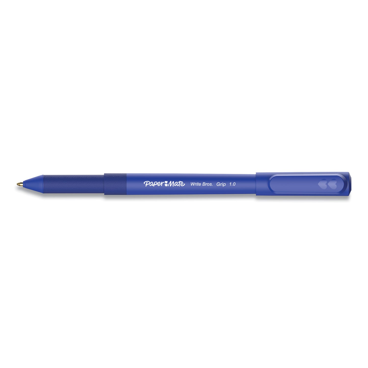 Paper Mate® Write Bros. Grip Ballpoint Pen, Stick, Medium 1 Mm, Blue Ink, Blue Barrel, Dozen