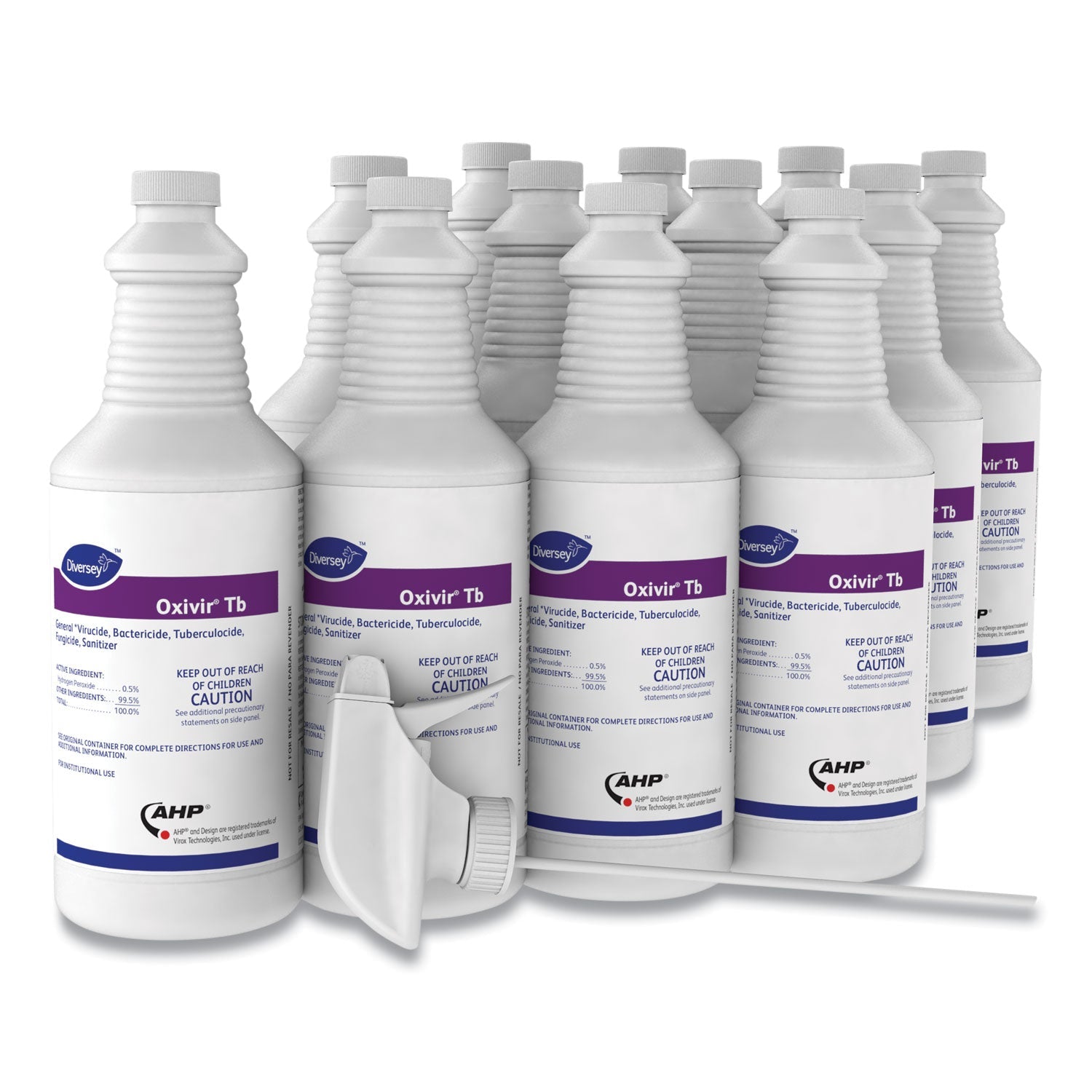 Diversey™ Oxivir Tb One-Step Disinfectant Cleaner, 32 Oz Bottle, 12/carton