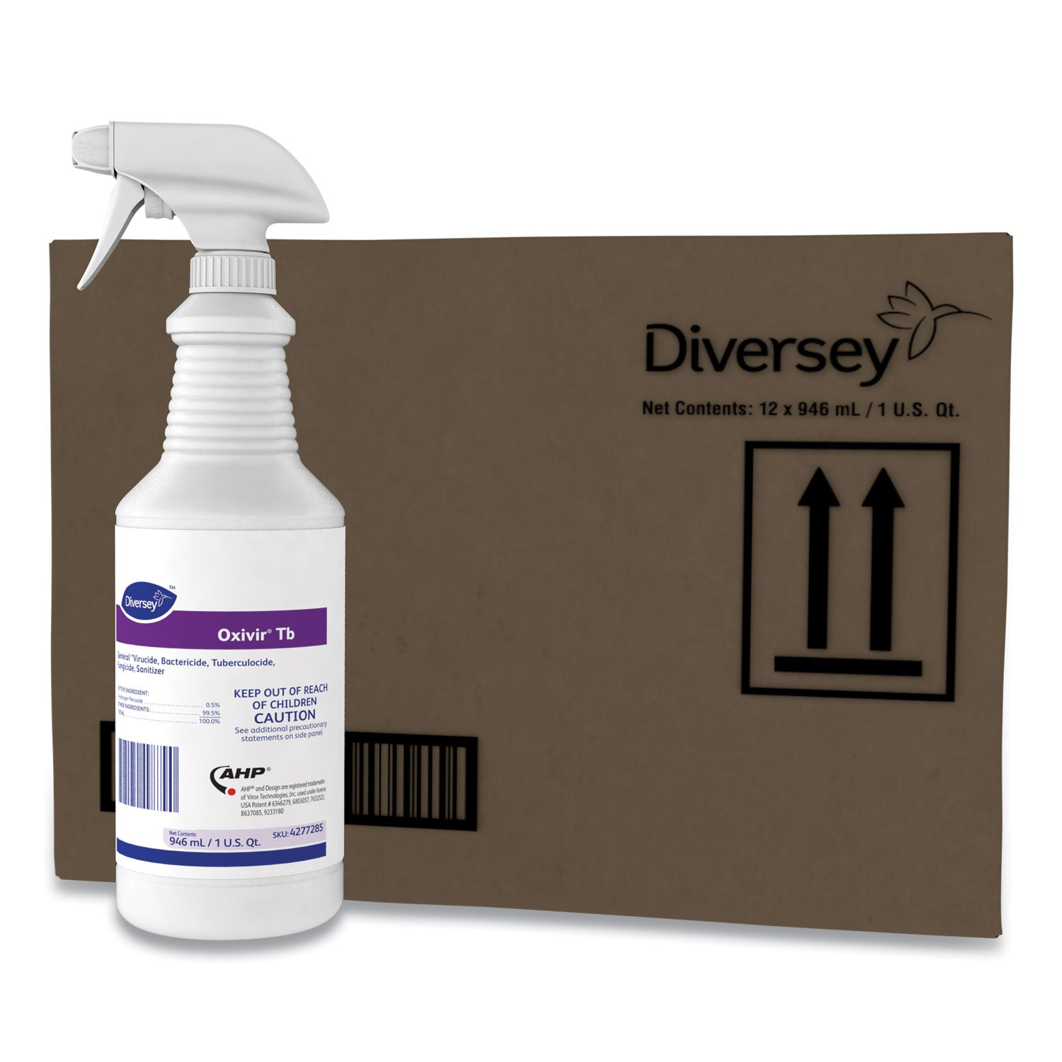 Diversey™ Oxivir Tb One-Step Disinfectant Cleaner, 32 Oz Bottle, 12/carton