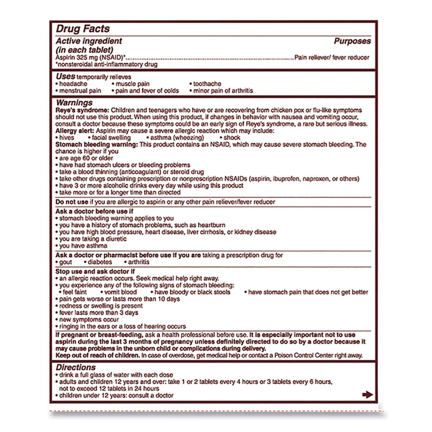 Bayer® Aspirin Tablets, Two-Pack, 50 Packs/box