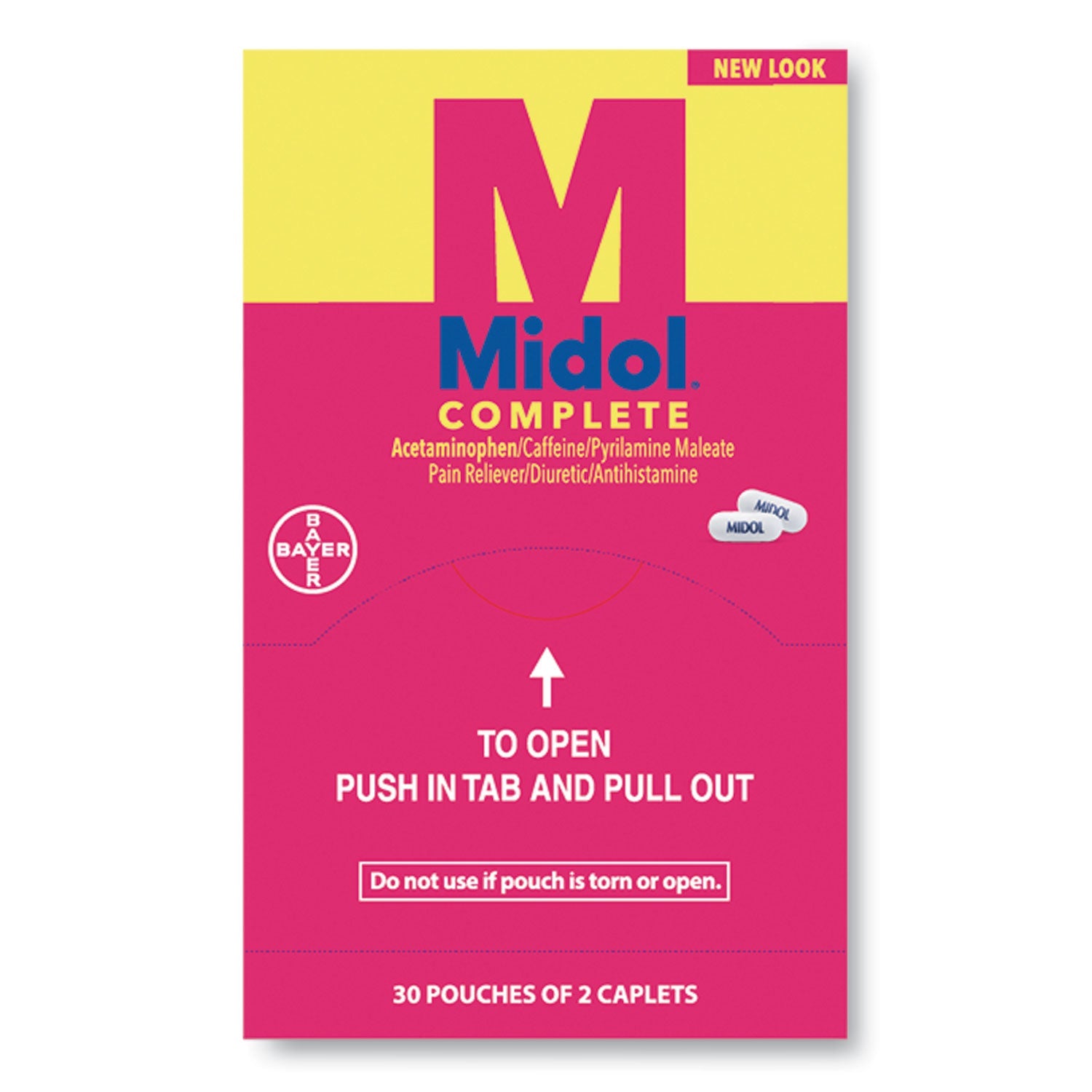Midol® Complete Menstrual Caplets, Two-Pack, 30 Packs/box