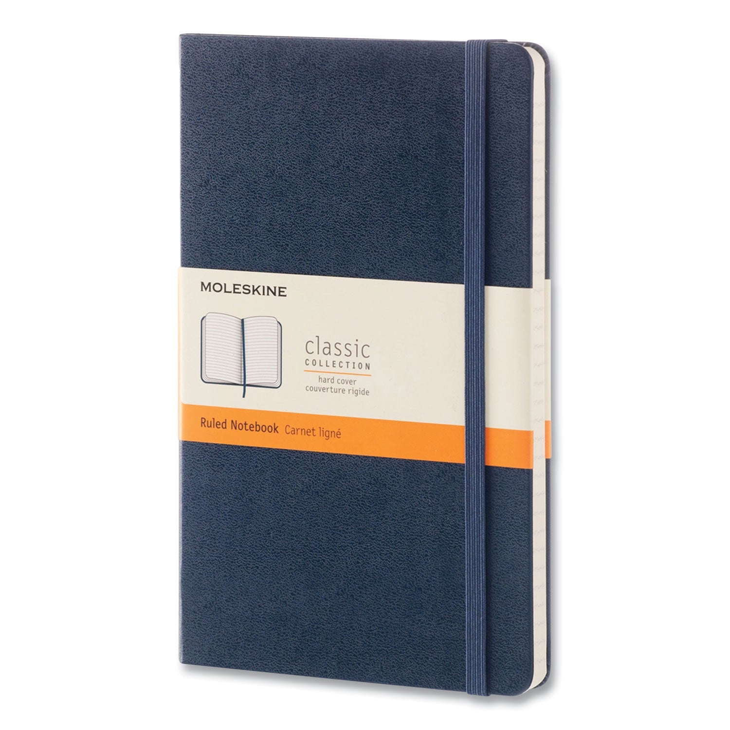 Moleskine® Classic Collection Hard Cover Notebook, 1-Subject, Dotted Rule, Sapphire Blue Cover, (240) 8.25 x 5 Sheets
