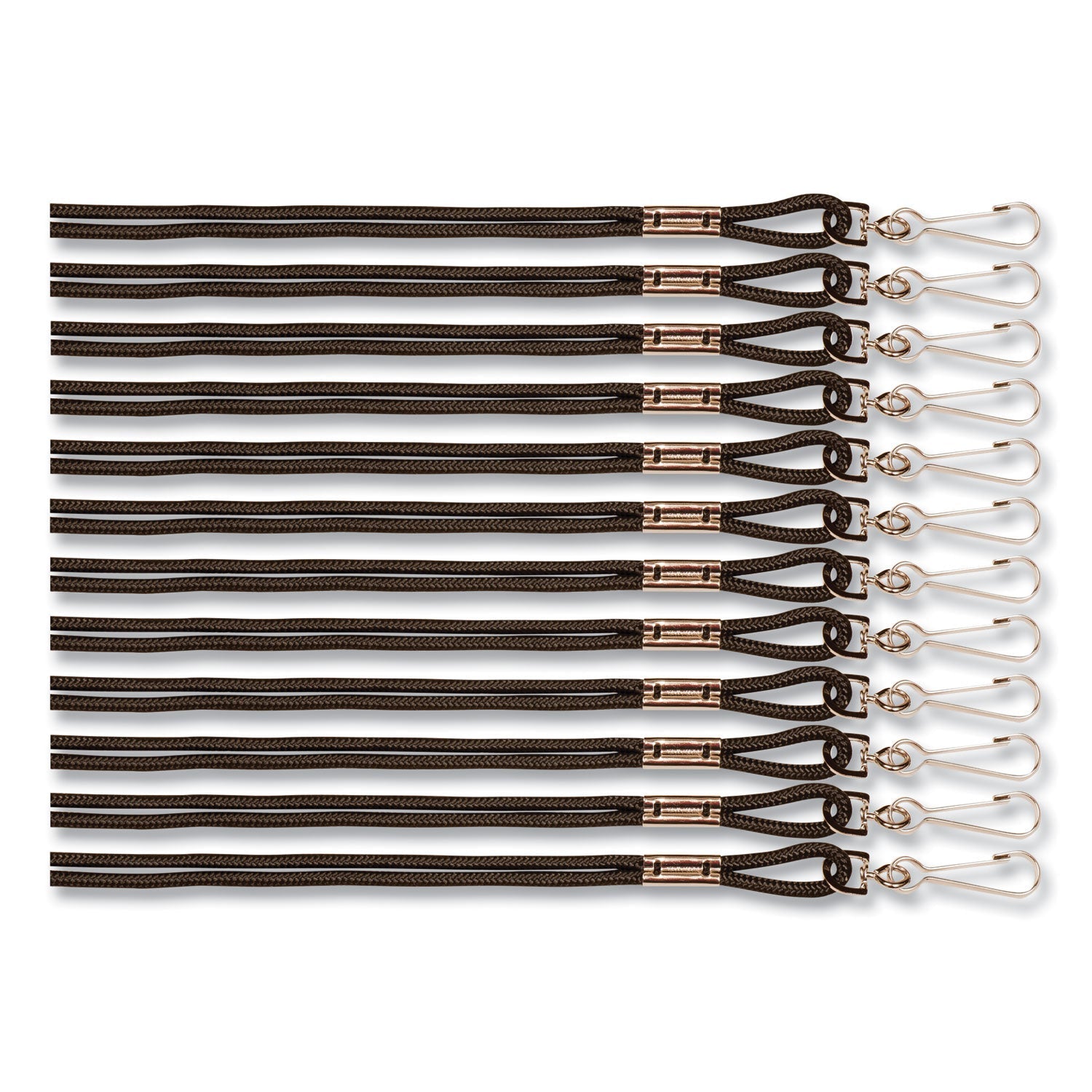 Lanyard with Metal J-Hook | Black 12-Pack