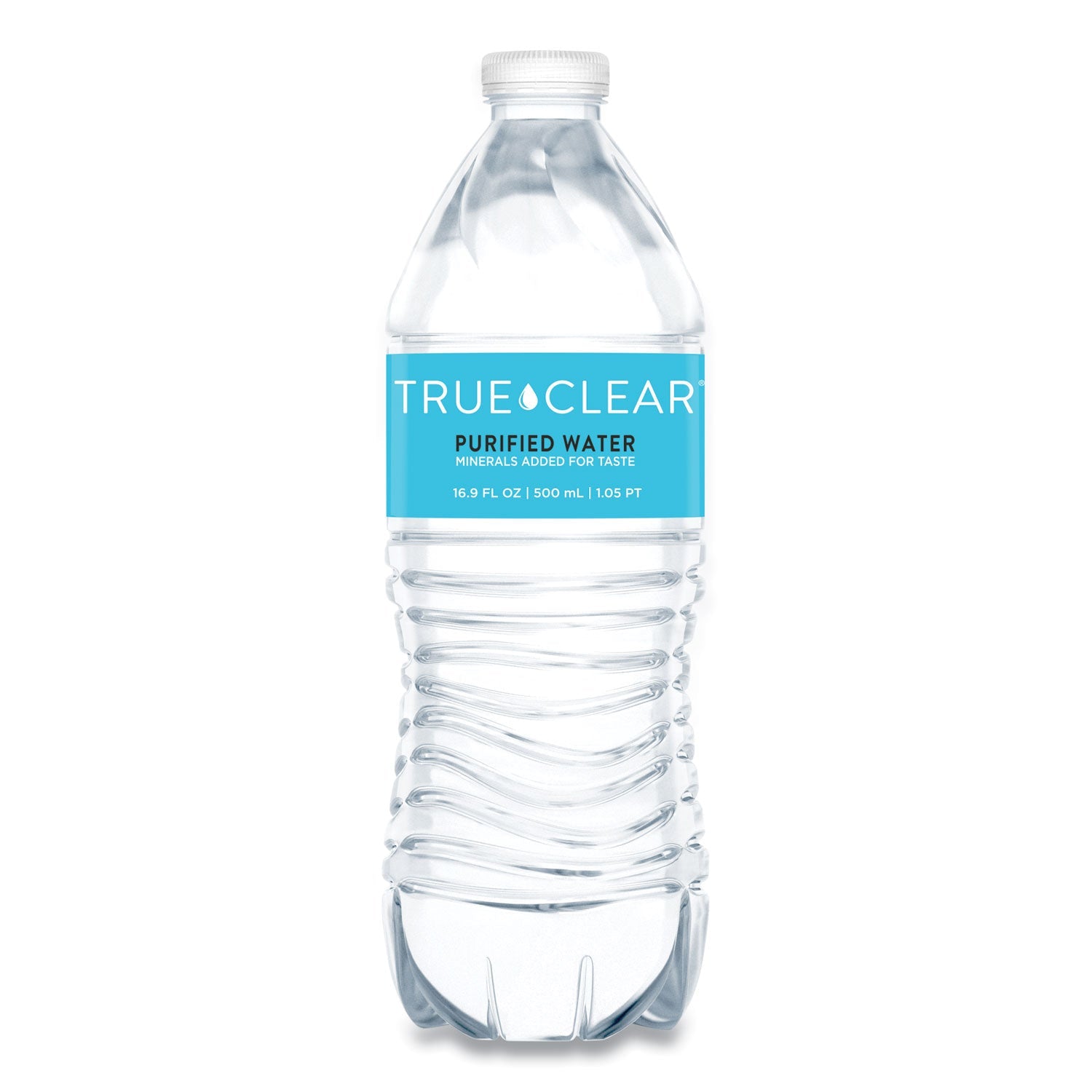 True Clear® Purified Bottled Water, 16.9 Oz Bottle, 24 Bottles/carton, 84 Cartons/pallet