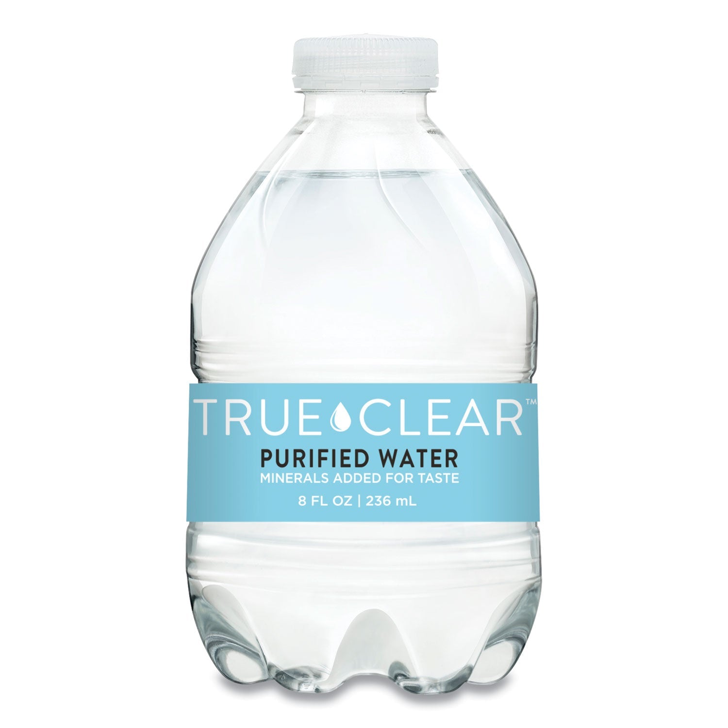 True Clear® Purified Bottled Water, 8 Oz Bottle, 24 Bottles/carton, 182 Cartons/pallet