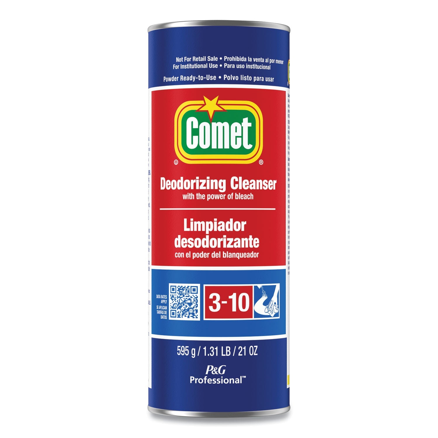 Comet® Deodorizing Cleanser With Bleach, Powder, 21 Oz Canister