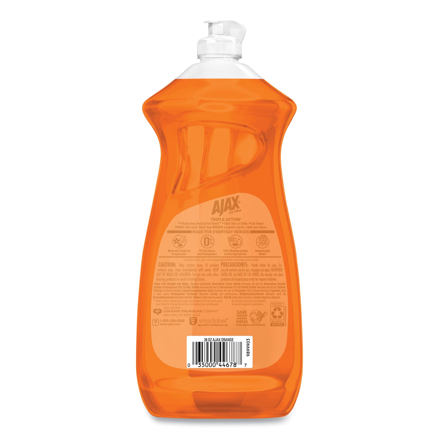 Ajax® Dish Detergent, Liquid, Orange Scent, 28 Oz Bottle