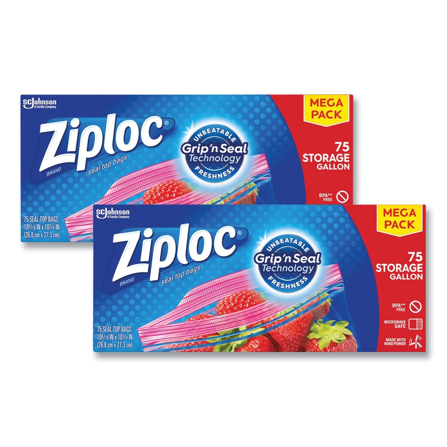 Seal Top Bags | Ziploc® Gallon 2-Pack