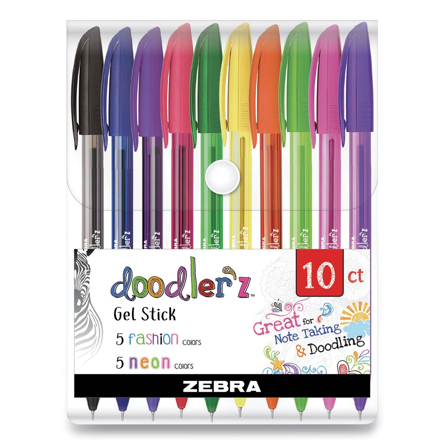 Doodler'z Gel Pen | Assorted | 10-Pack | Zebra®