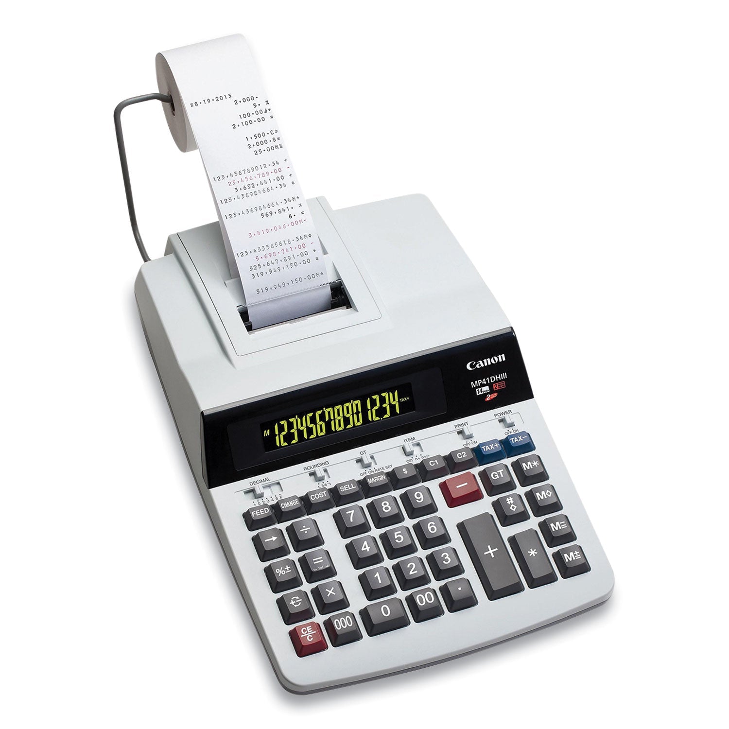 Canon® Mp41dhiii 14-Digit Desktop Calculator, Black/red Print, 4.3 Lines/sec