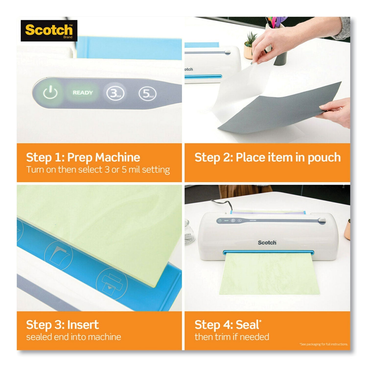 Scotch™ Laminating Pouches, 3 Mil, 11.5" X 17.5", Gloss Clear, 25/pack