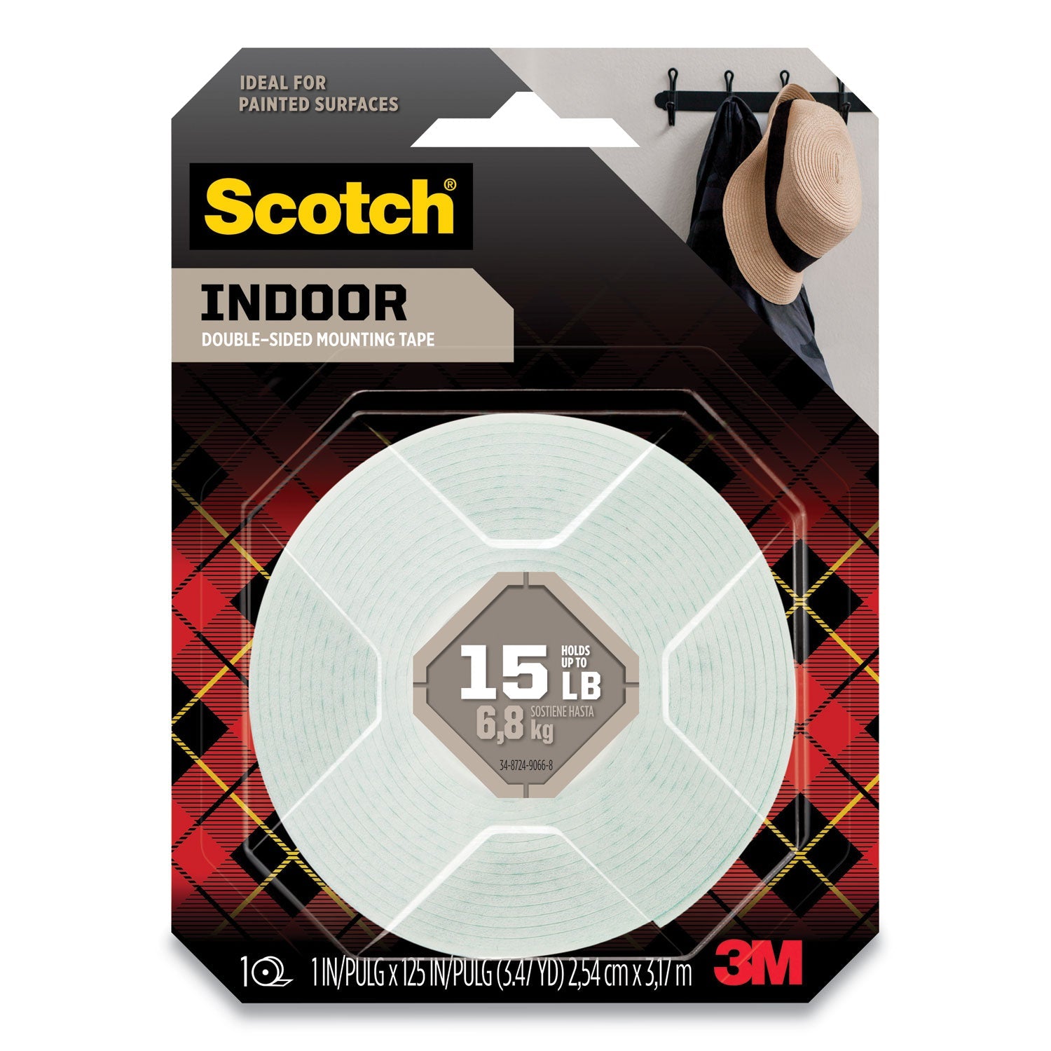 Foam Mounting Tape | Holds 15lbs, 1"x125", Scotch®