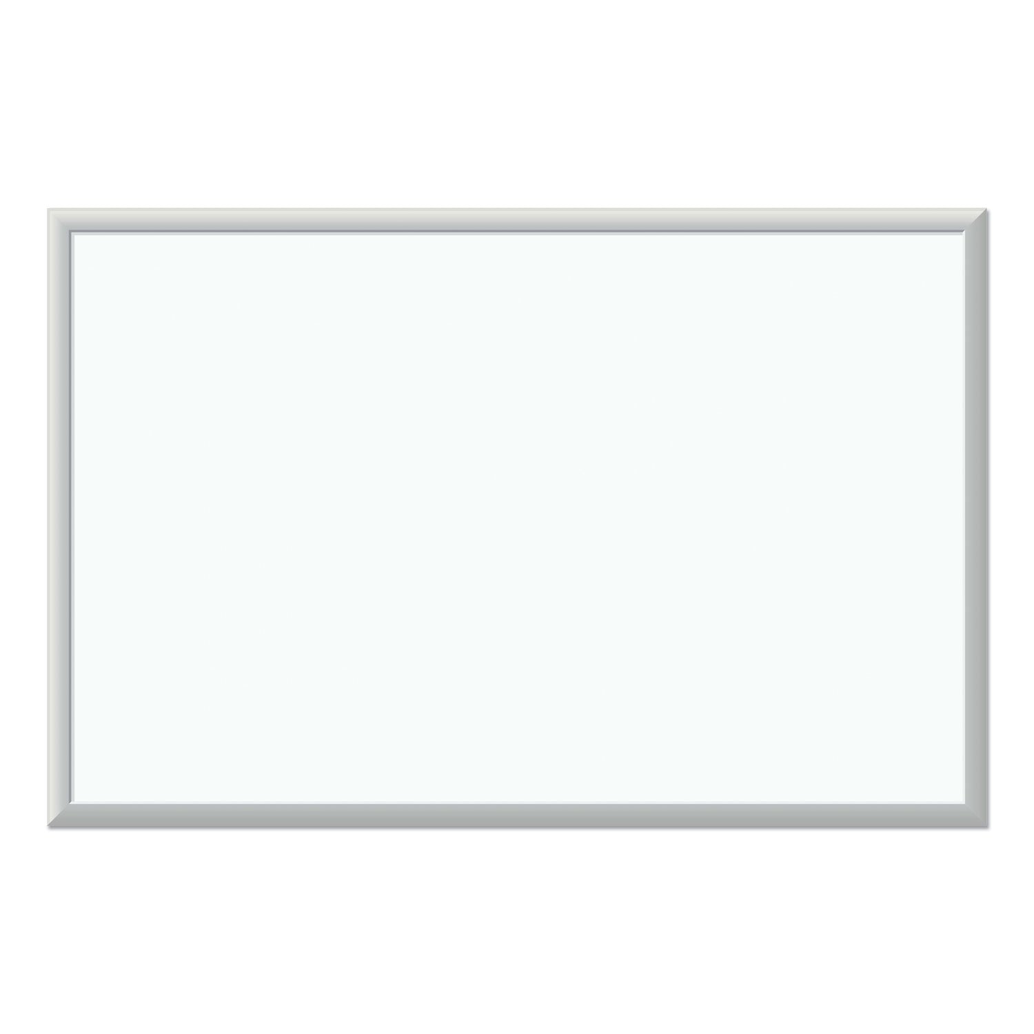 U Brands Melamine Dry Erase Board, 36" x 24" (Actual Size: 35" x 23"), White Surface, Satin Aluminum Frame
