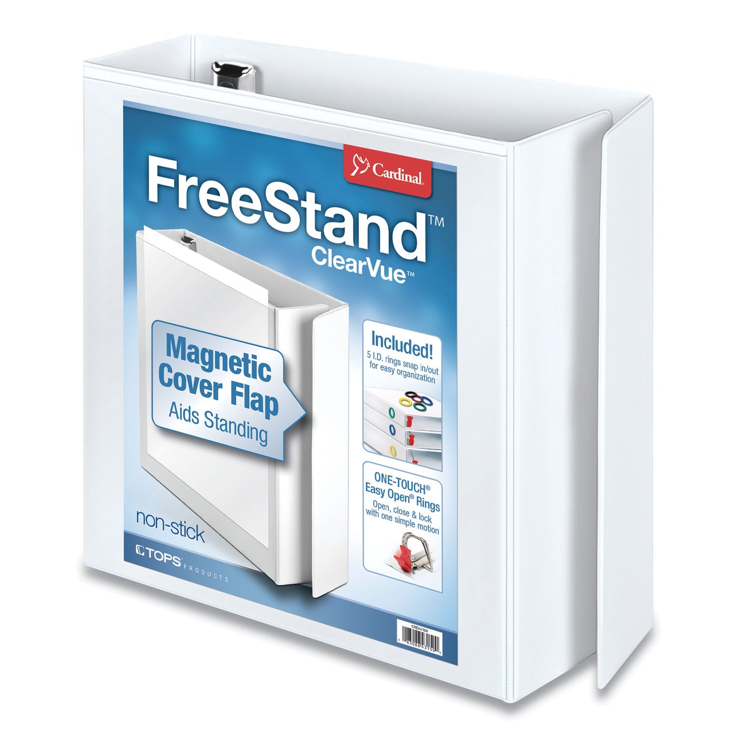 Freestand Locking Slant-D Ring Binder | 3" Wht