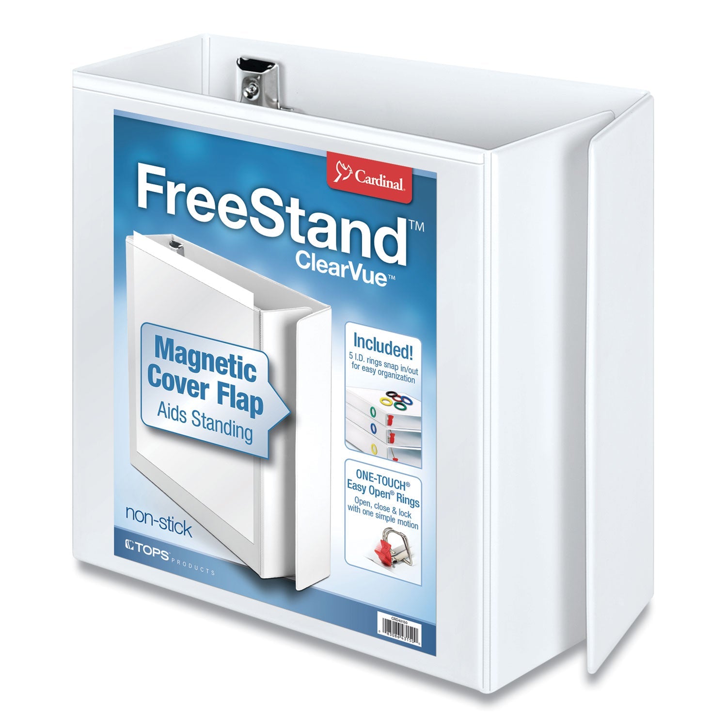 Freestand Locking Slant-D Ring Binder | 5" Wht