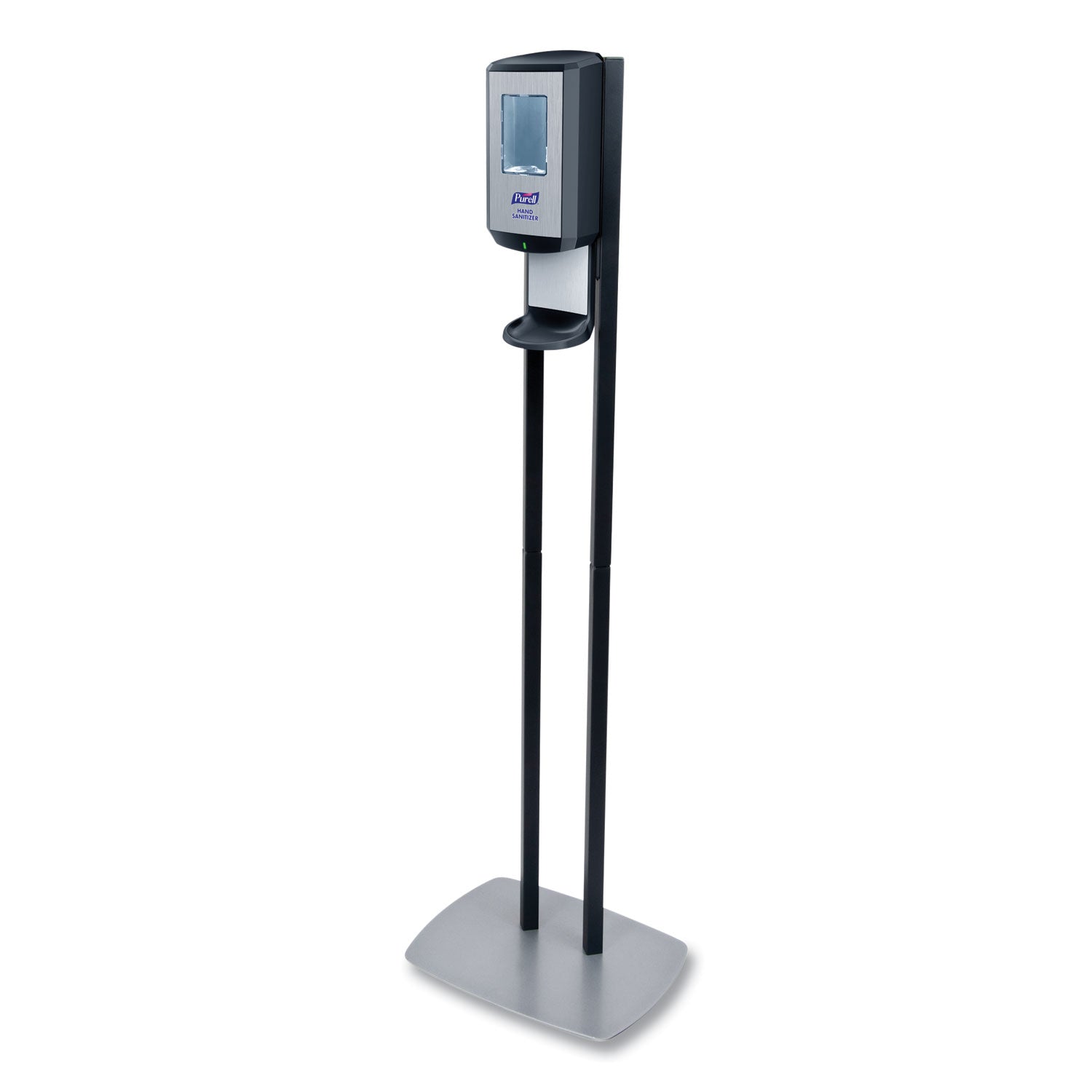 PURELL® Cs6 Hand Sanitizer Floor Stand With Dispenser, 1,200 Ml, 13.5 X 5 X 28.5, Graphite/silver