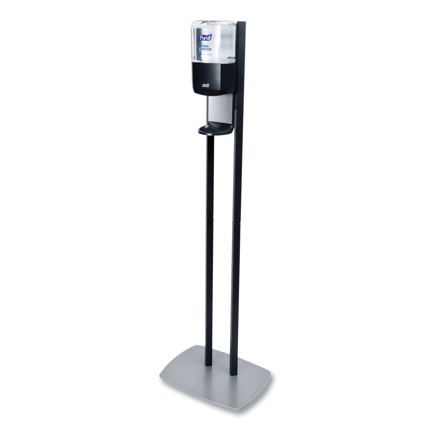 PURELL® Es6 Hand Sanitizer Floor Stand With Dispenser, 1,200 Ml, 13.5 X 5 X 28.5, Graphite/silver