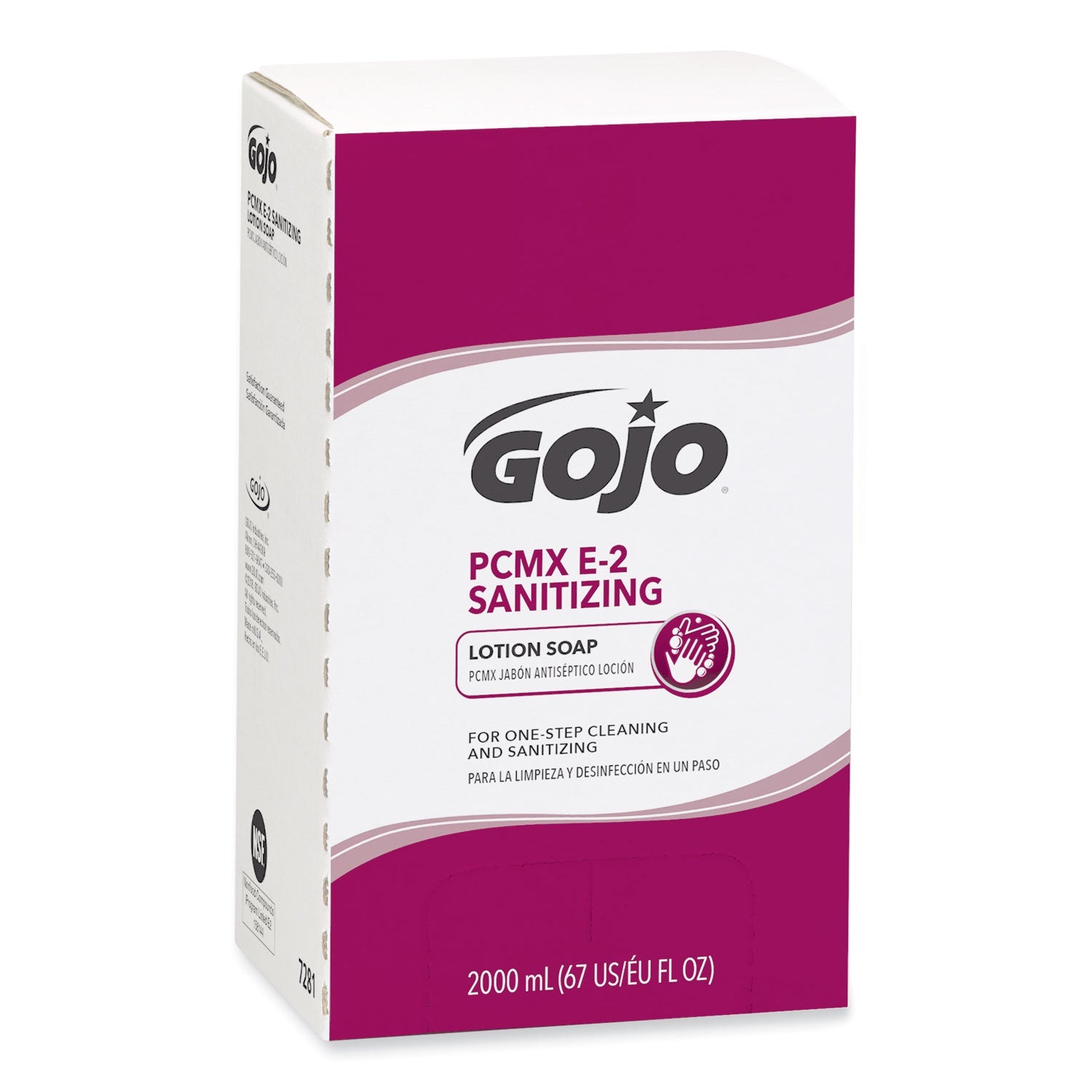 GOJO® E2 Sanitizing Lotion Soap with PCMX Refill, For Pro TDX Dispenser, Fragrance-Free, 2,000 mL, 4/Carton