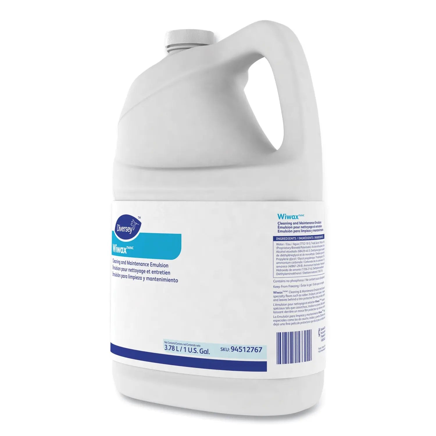 Diversey™ Wiwax Cleaning And Maintenance Solution, Liquid, 1 Gal Bottle, 4/carton - Bloom Skins