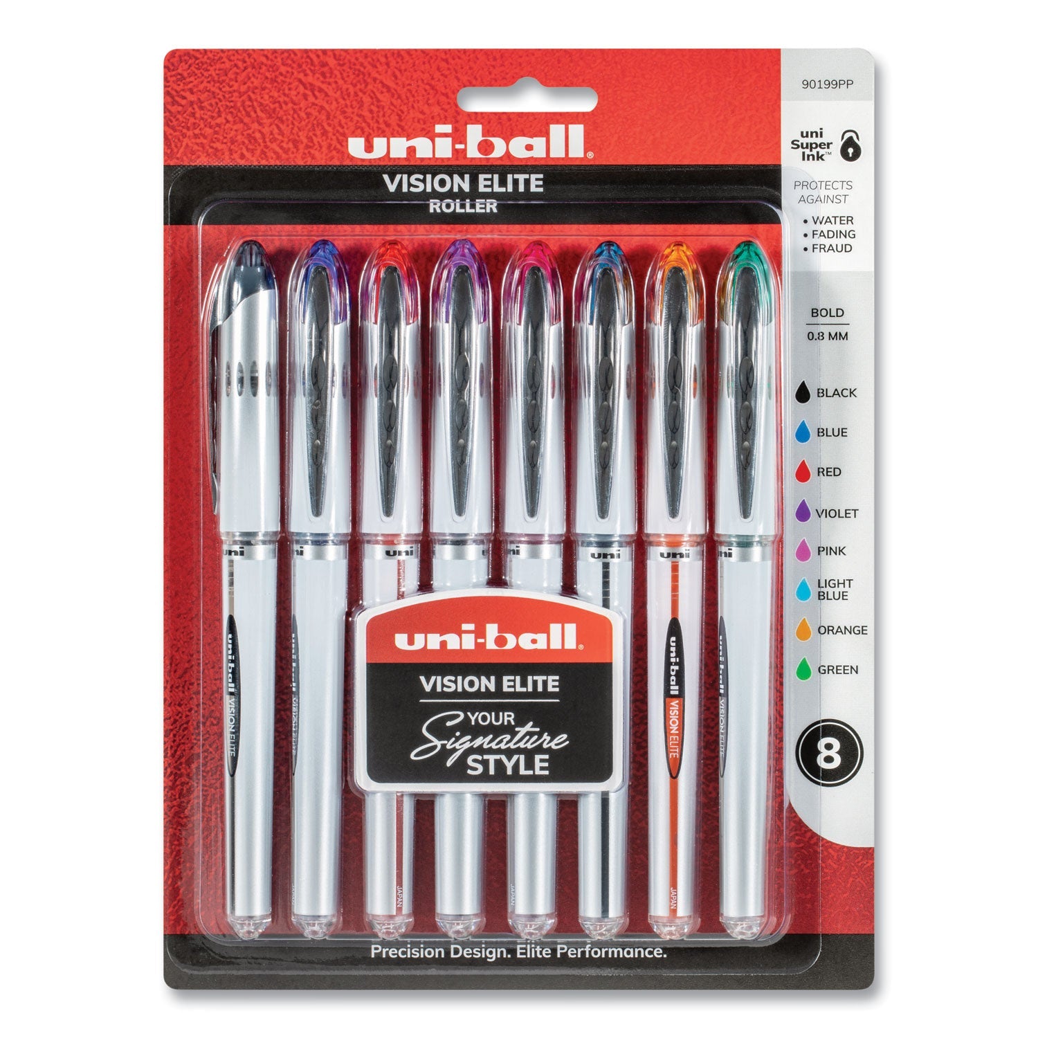 VISION ELITE Hybrid Gel Pen | 8-Pack Assorted