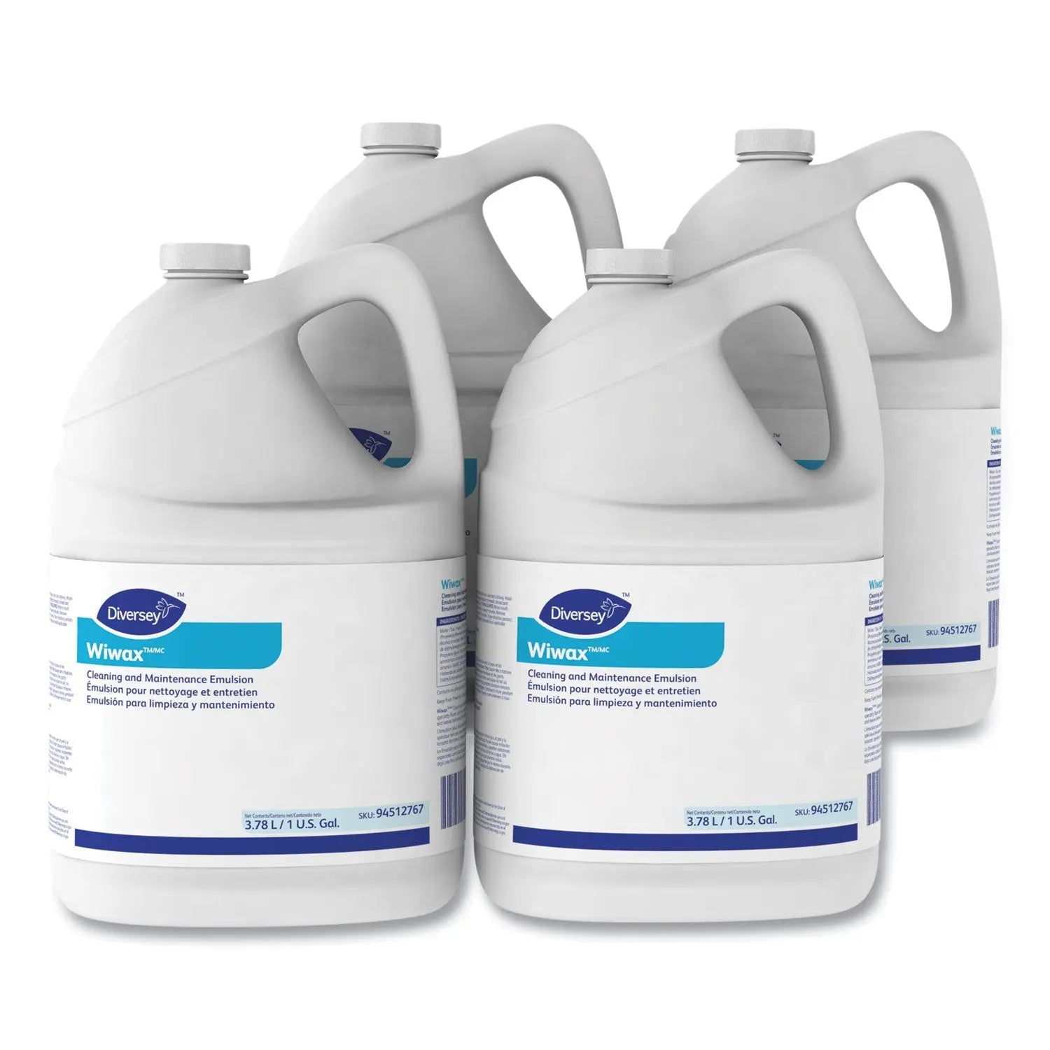 Diversey™ Wiwax Cleaning And Maintenance Solution, Liquid, 1 Gal Bottle, 4/carton - Bloom Skins
