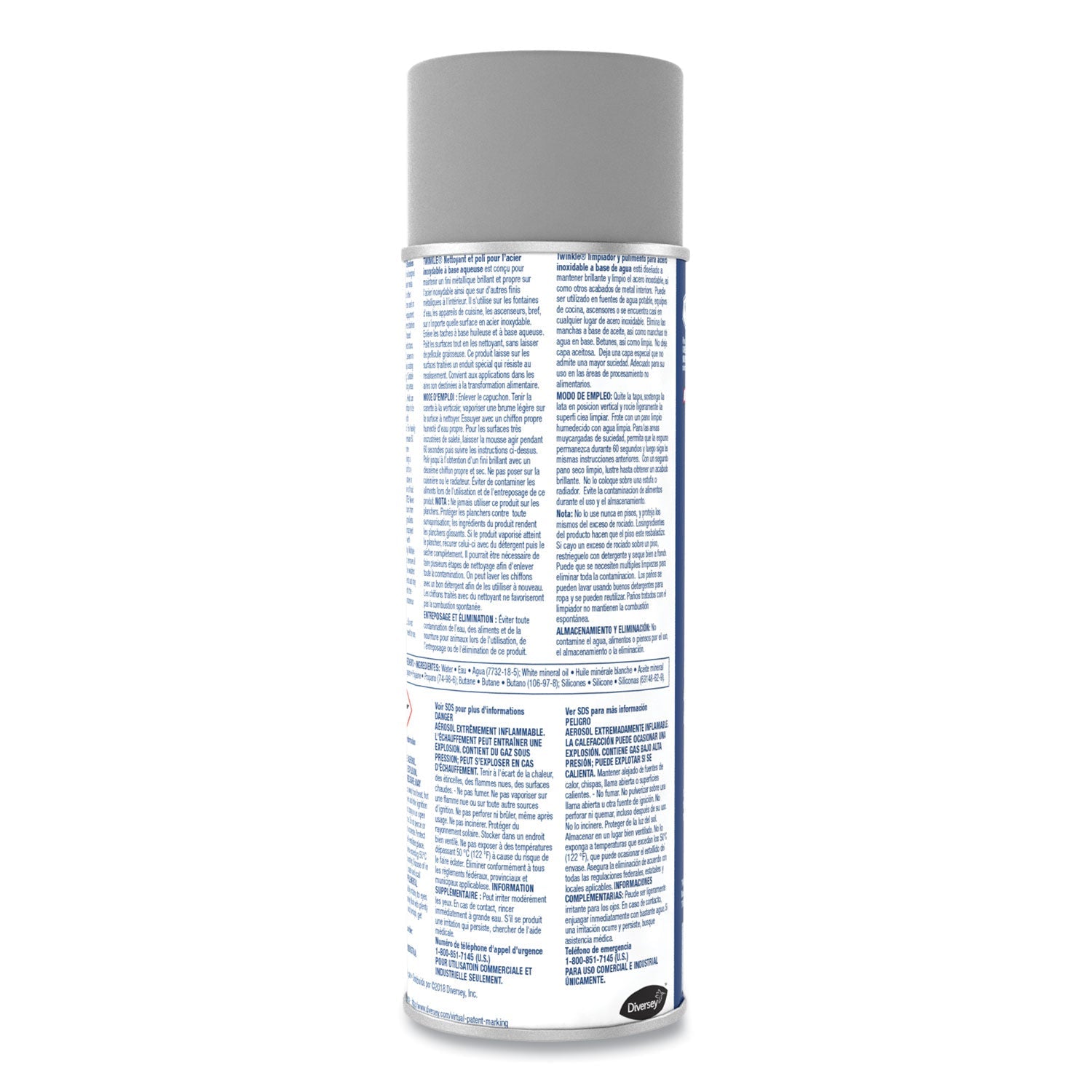 Twinkle® Stainless Steel Cleaner And Polish, 17 Oz Aerosol Spray