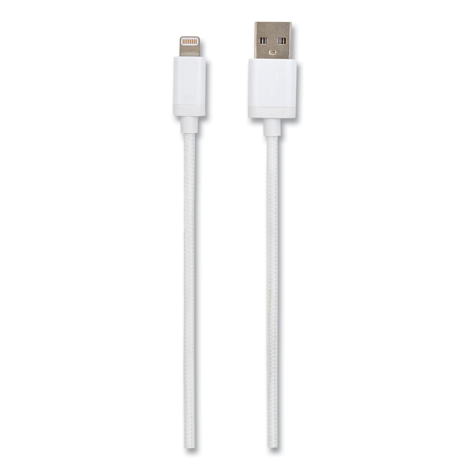 NXT Technologies™ Braided Apple Lightning Cable to USB-A Cable, 6 ft, White