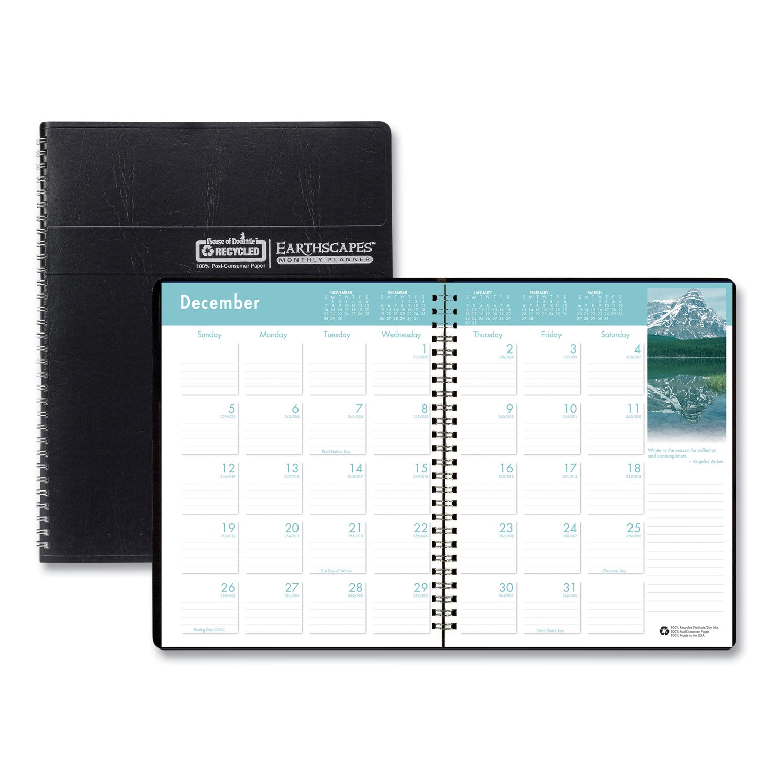 Recycled Monthly Planner | 14-Month Earthscapes