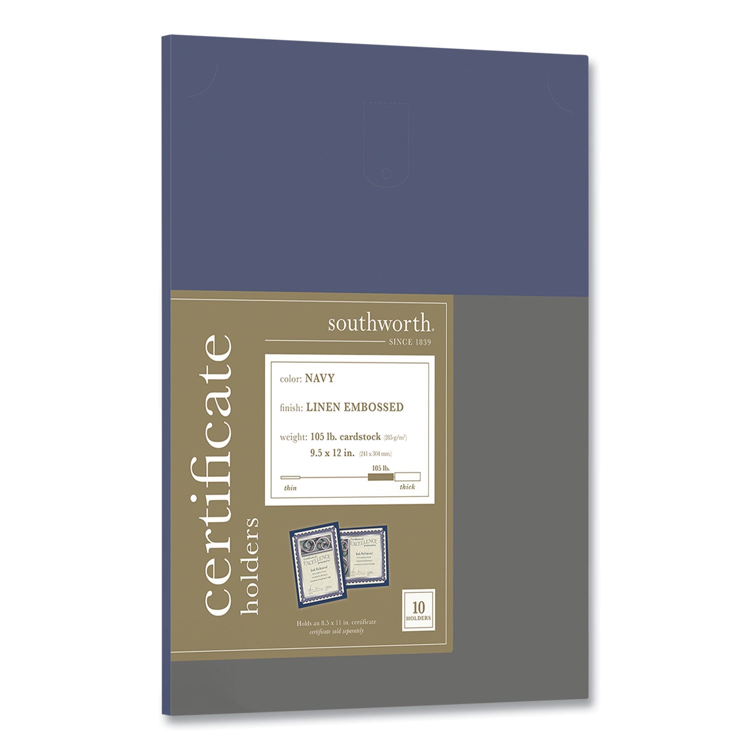 Certificate Holder | Southworth® Navy Linen