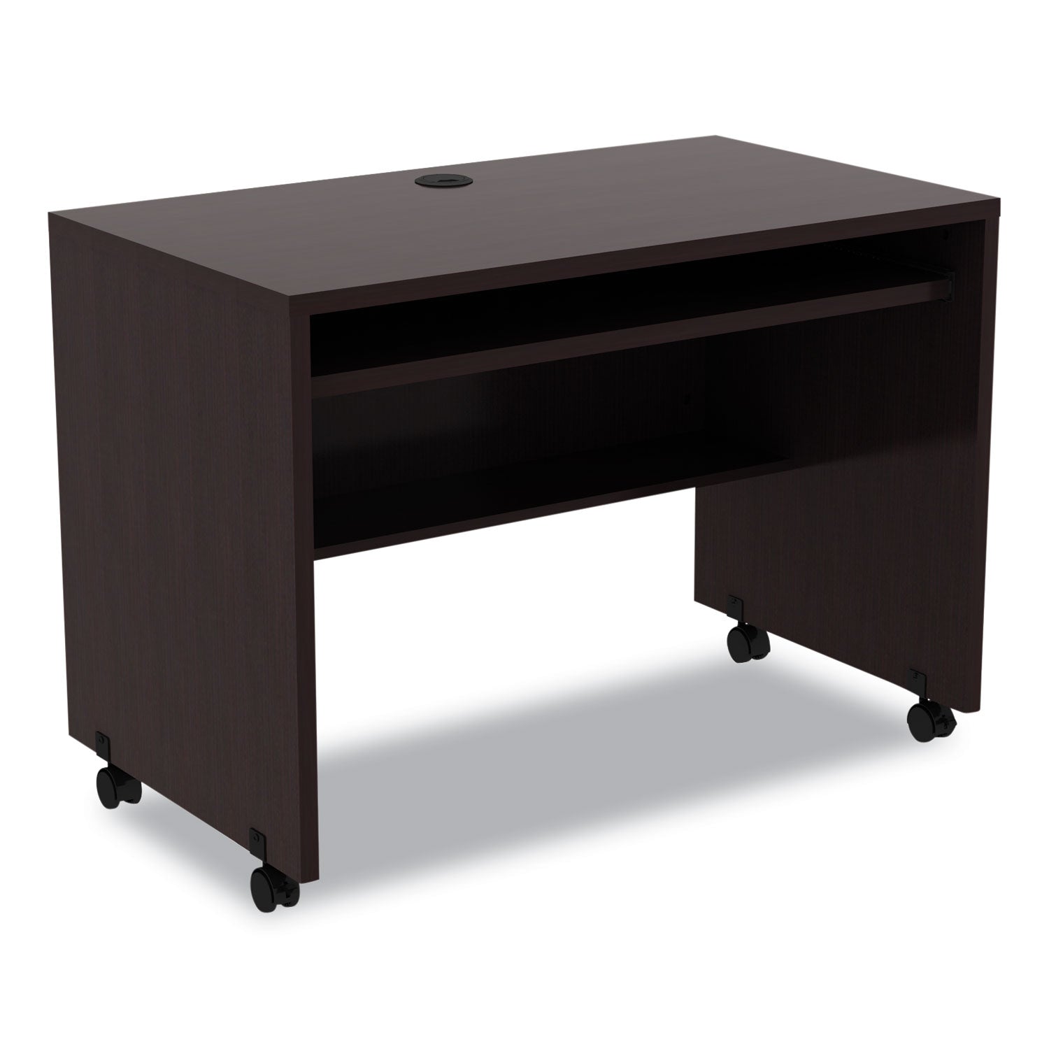 Alera® Alera Valencia Series Mobile Workstation Desk, 41.38" X 23.63" X 30", Espresso
