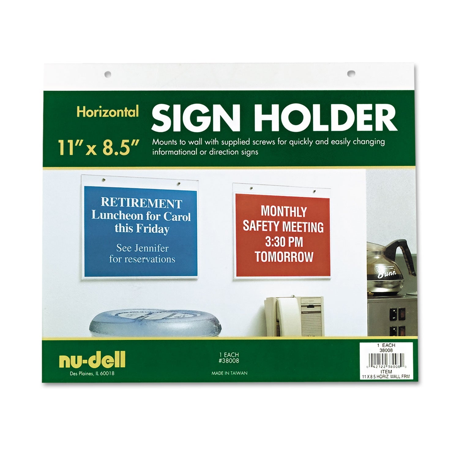 Acrylic Sign Holder | 11x8.5, Horizontal, Clear